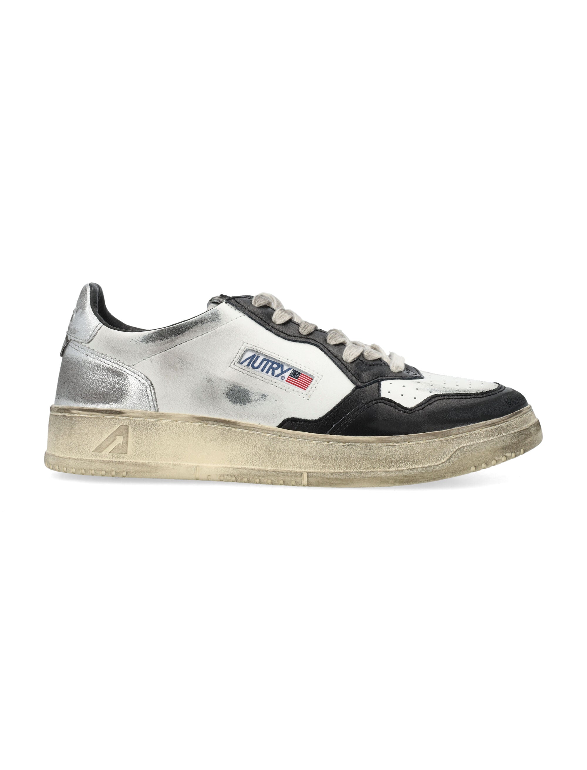 Sup vintage sneakers Wht Blk Slv Upper
