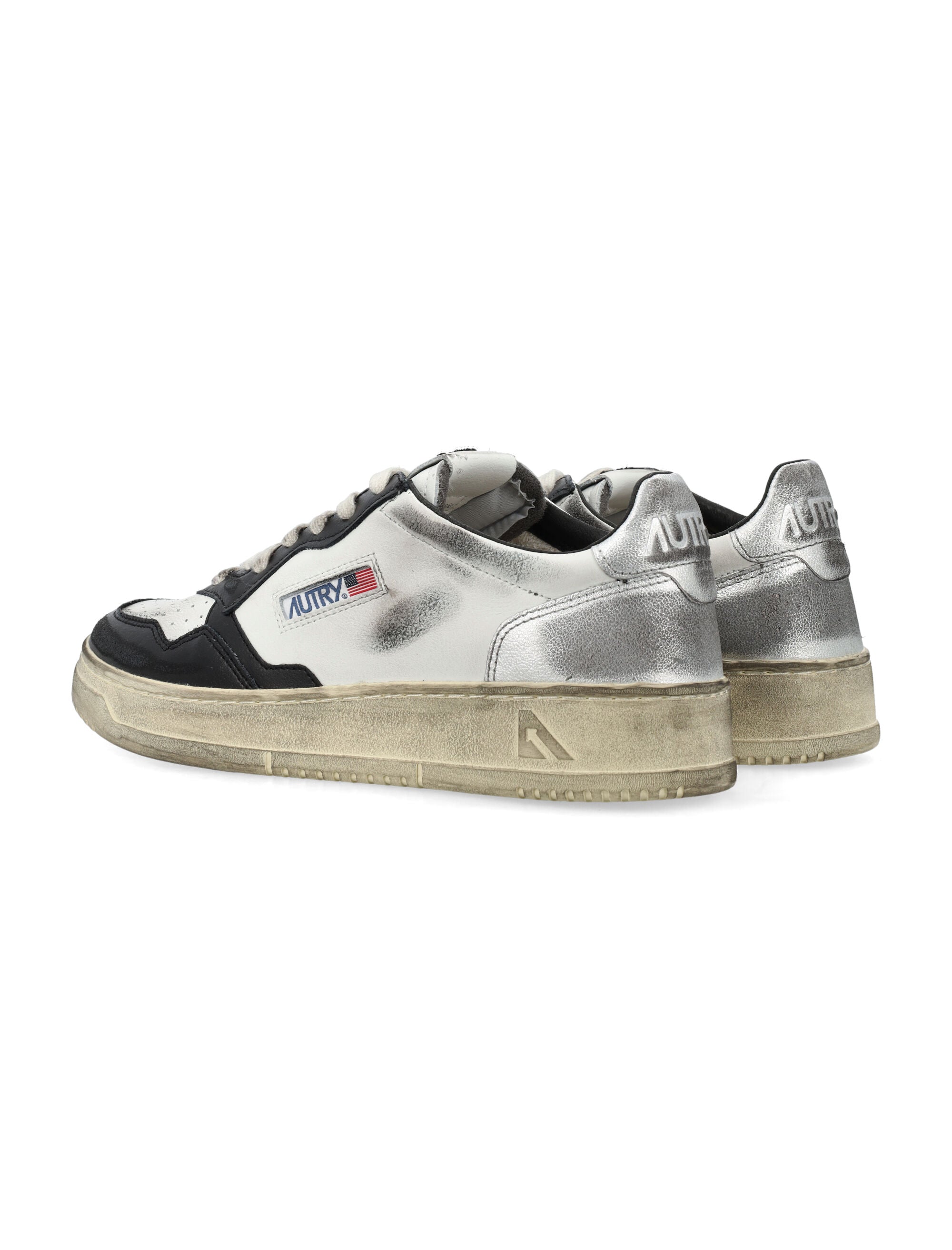 Sup vintage sneakers Wht Blk Slv Upper