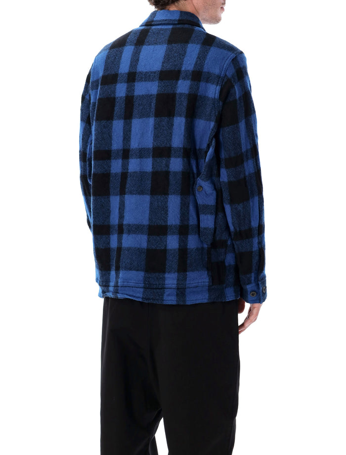 Junya Watanabe Wool Checked Work Jacket Blue Black