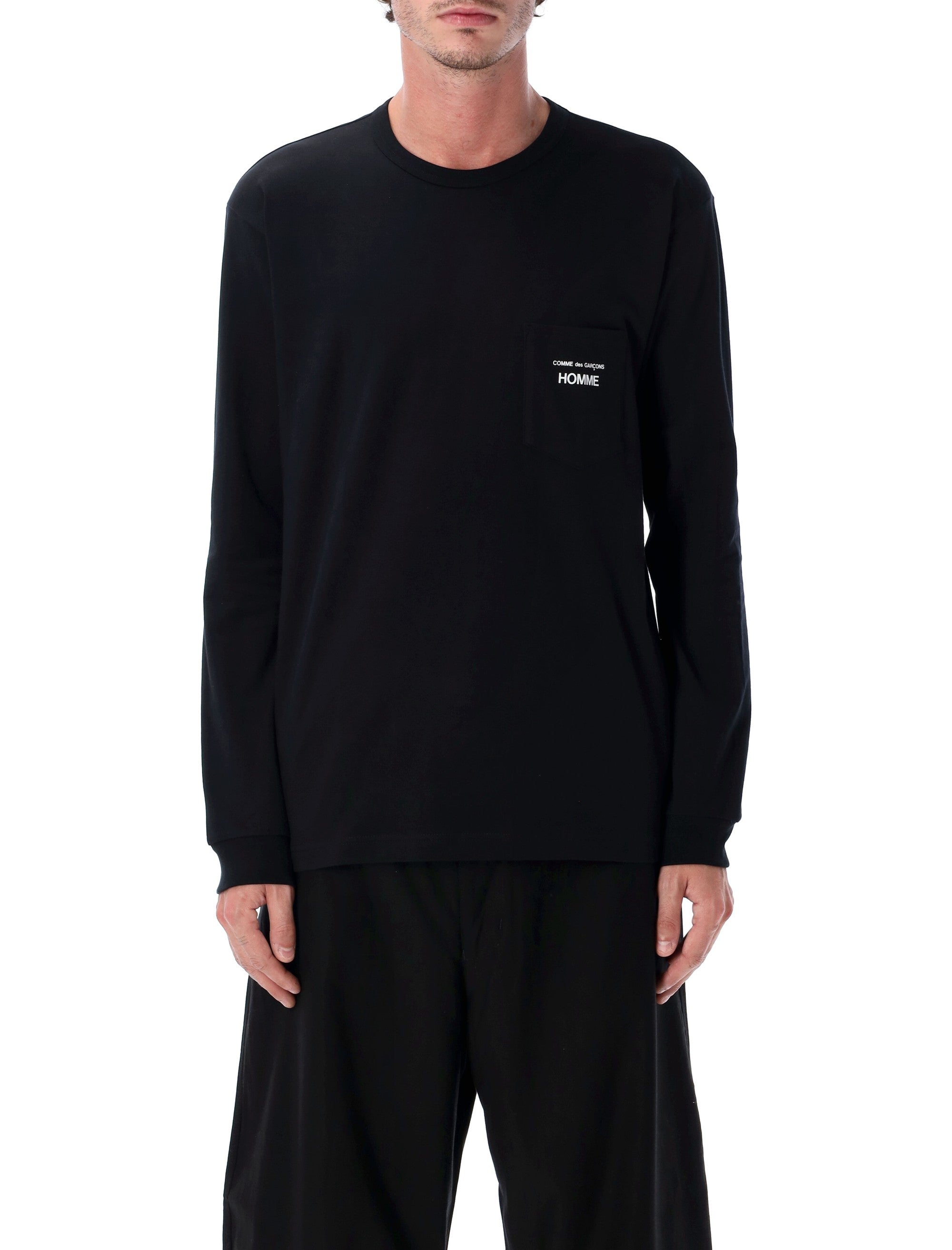 Comme des Garçons Homme Cotton Long Sleeve T-Shirt Black