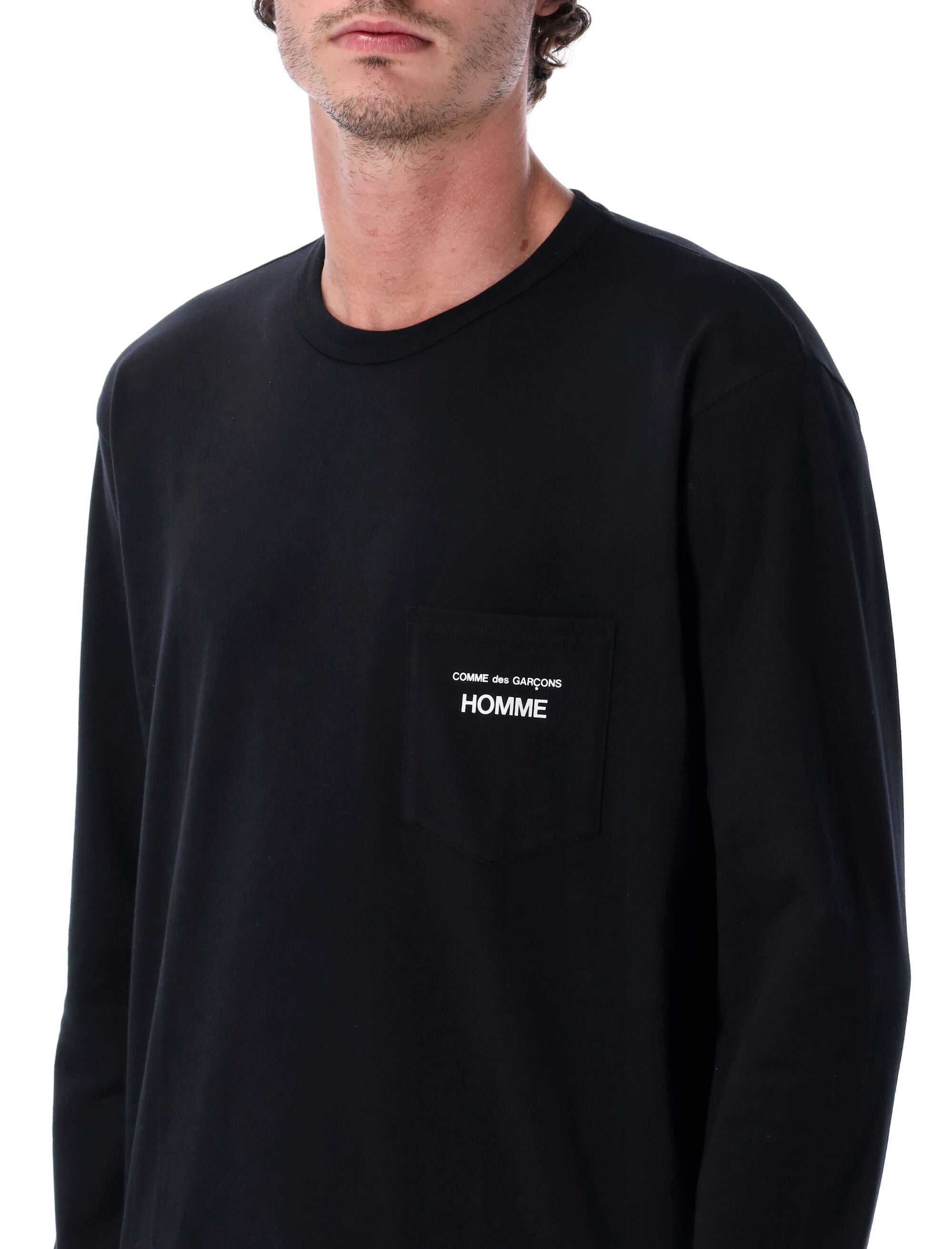 Comme des Garçons Homme Cotton Long Sleeve T-Shirt Black
