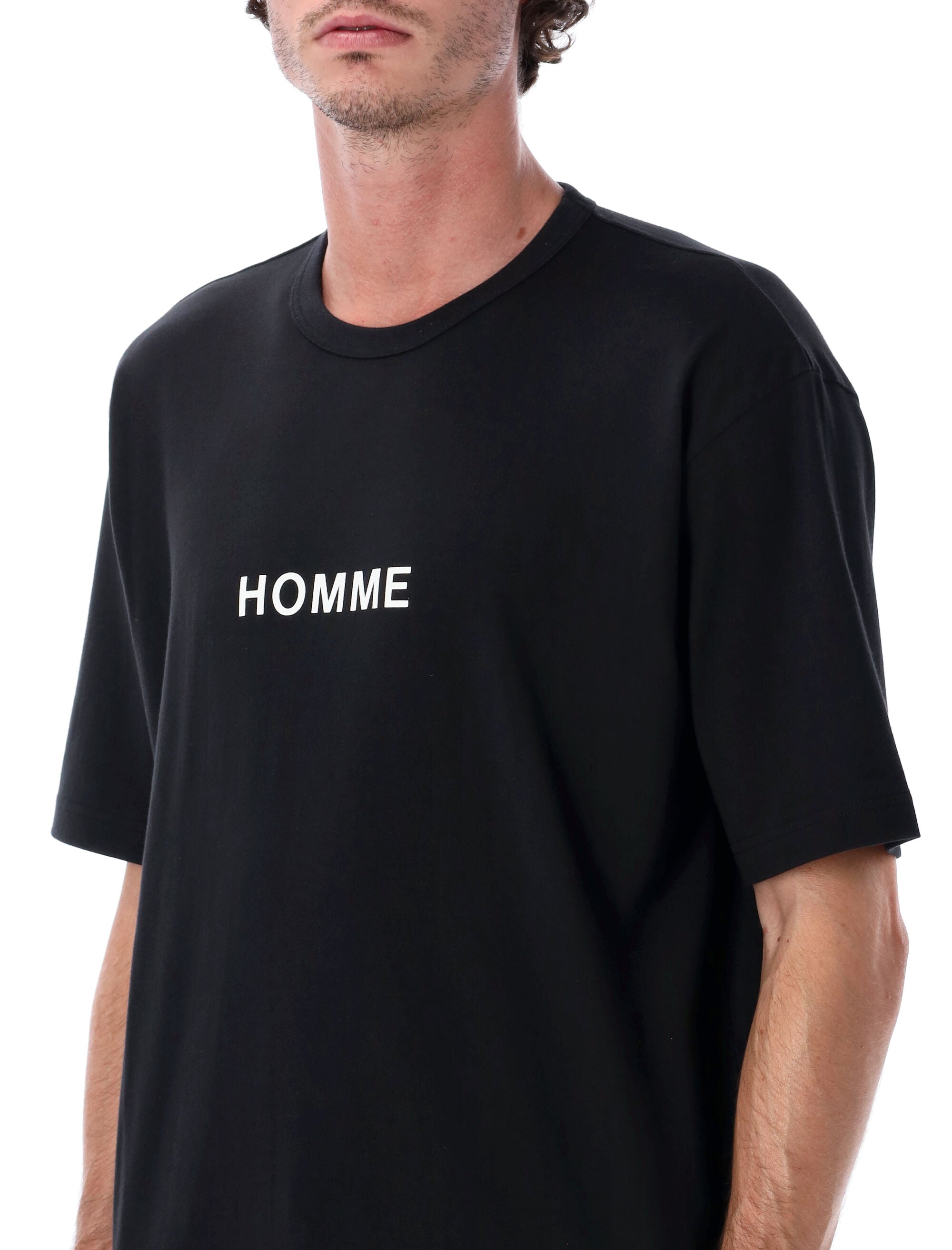 Comme des Garçons Homme Cotton Logo Short Sleeve T-Shirt Black