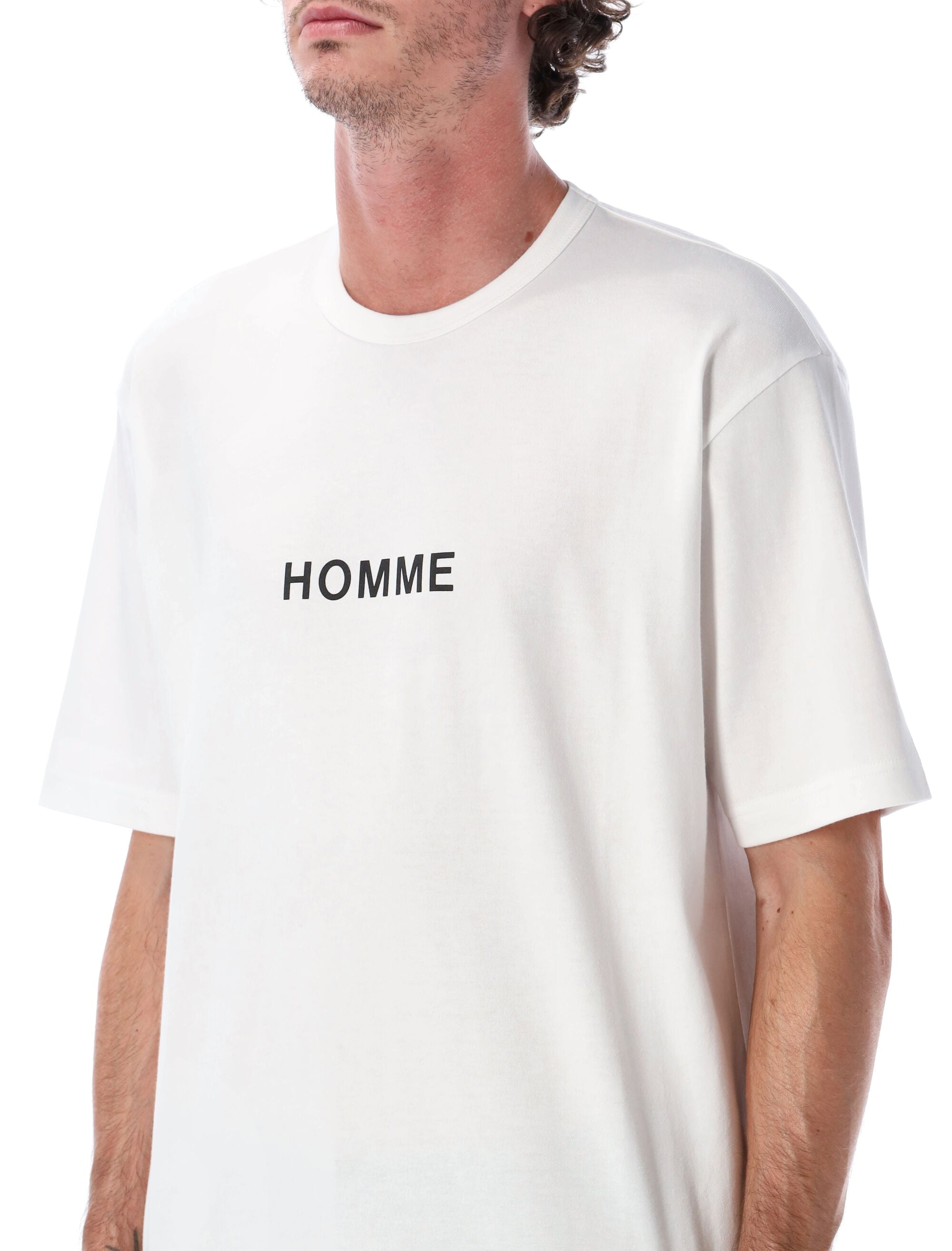 Comme des Garçons Homme Cotton Logo Short Sleeve T-Shirt White