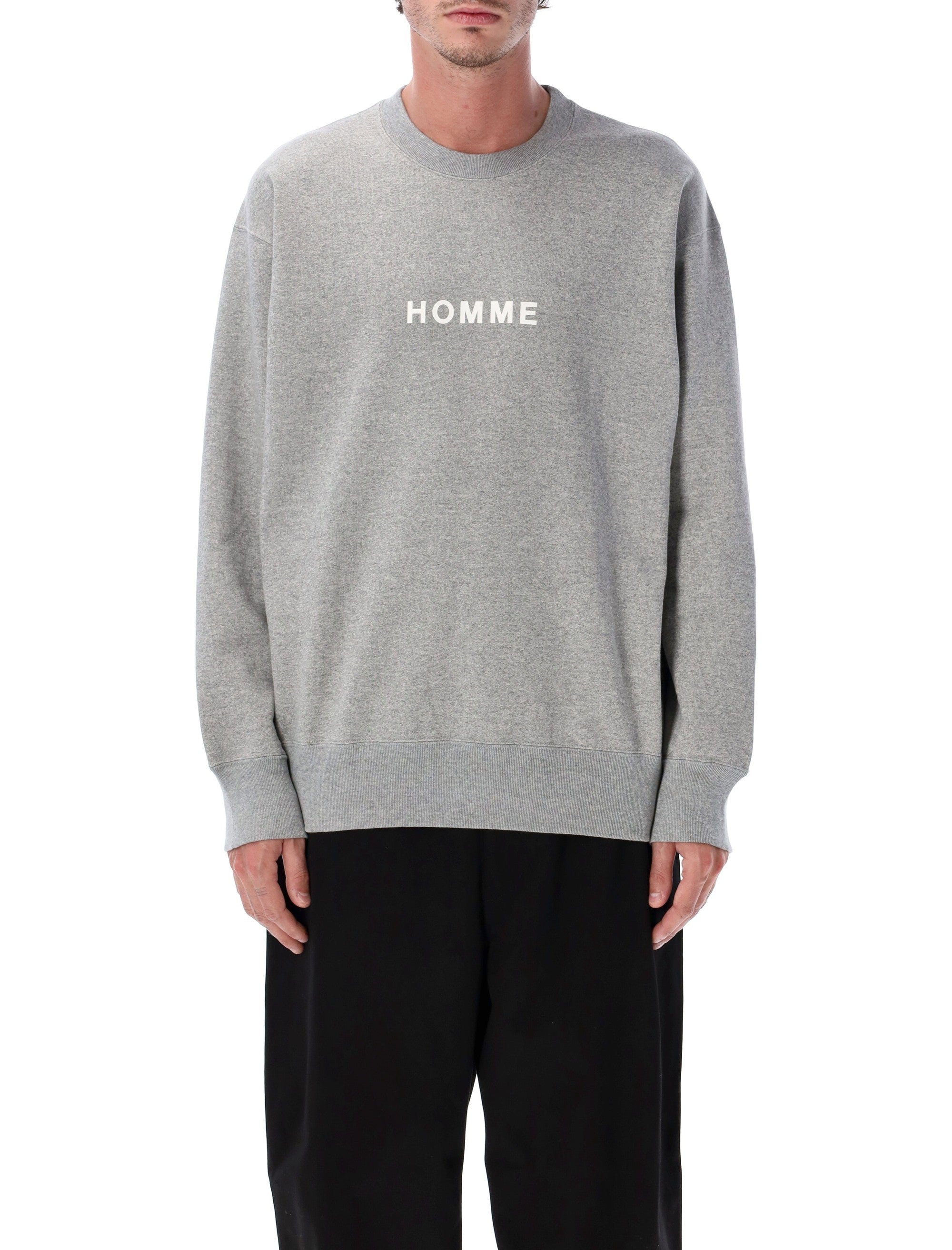 Comme des Garçons Homme Cotton Logo Sweatshirt Grey Mel