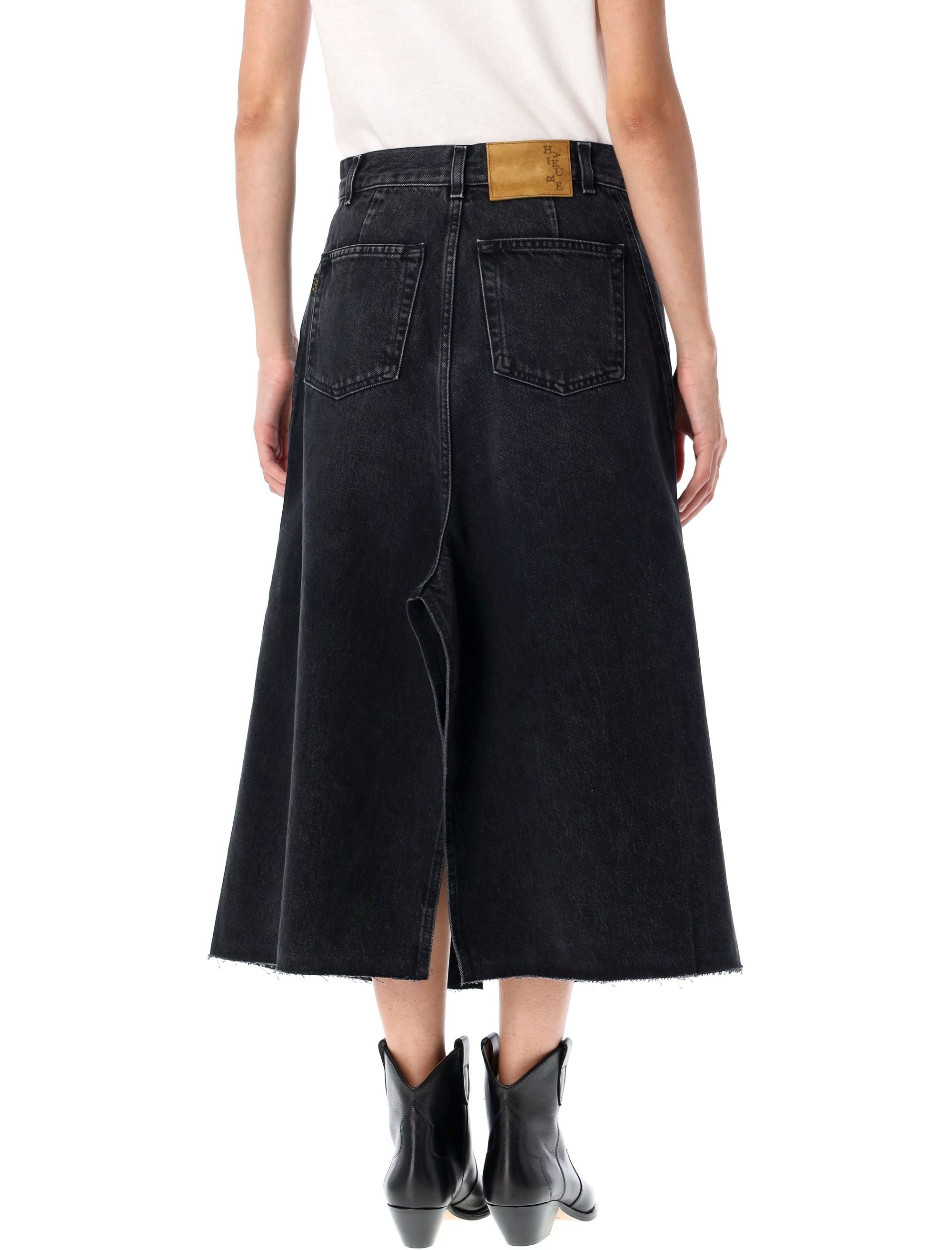 Stacy denim skirt Mid Black Cotton