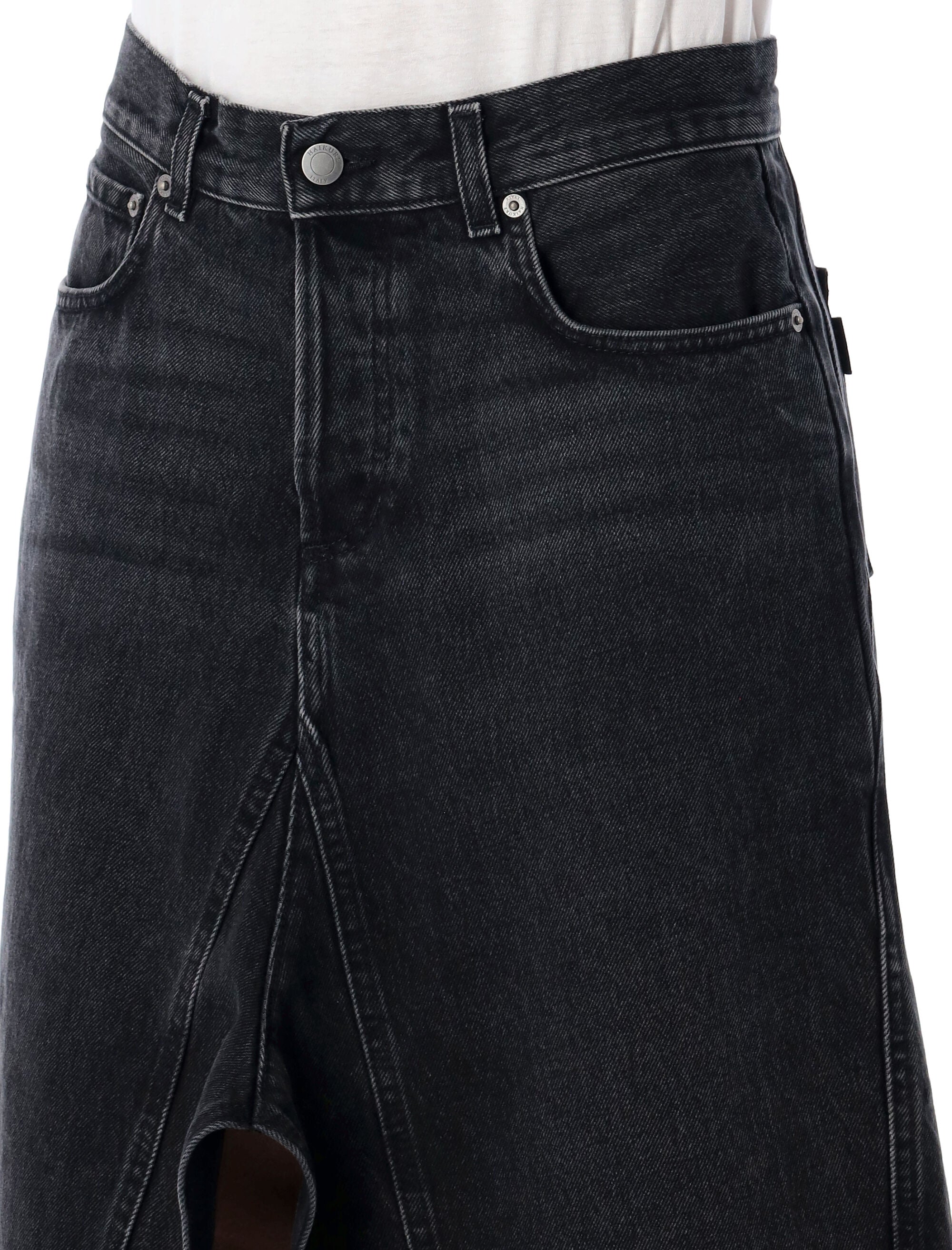 Stacy denim skirt Mid Black Cotton