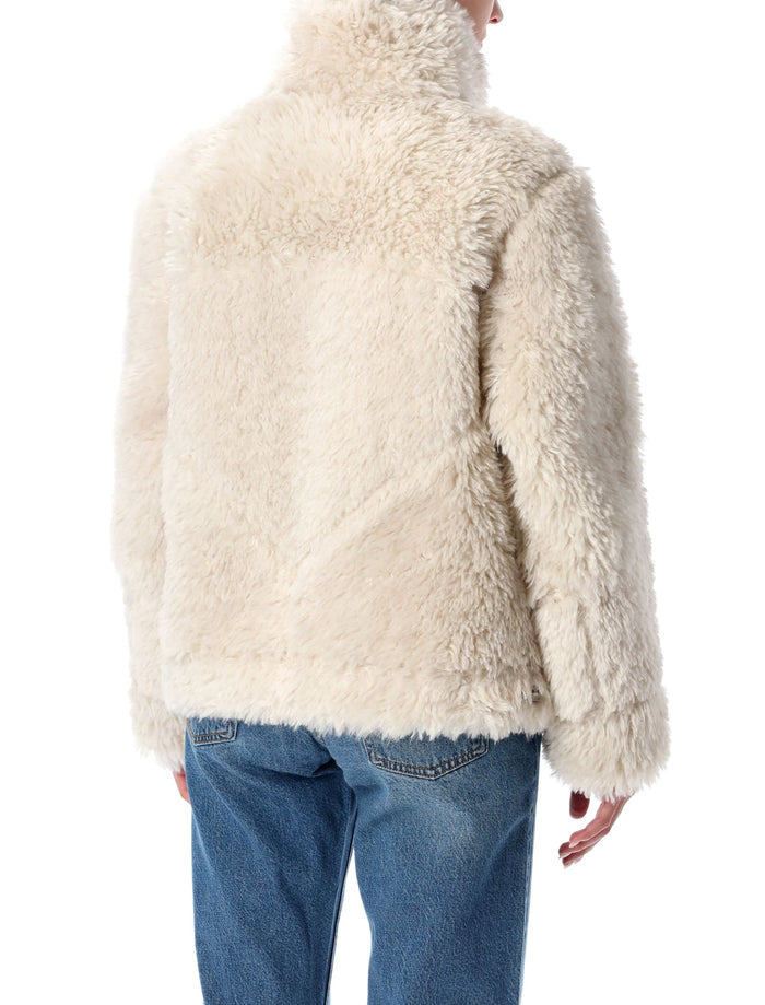 Reversible faux fur jacket Chalk Polyester