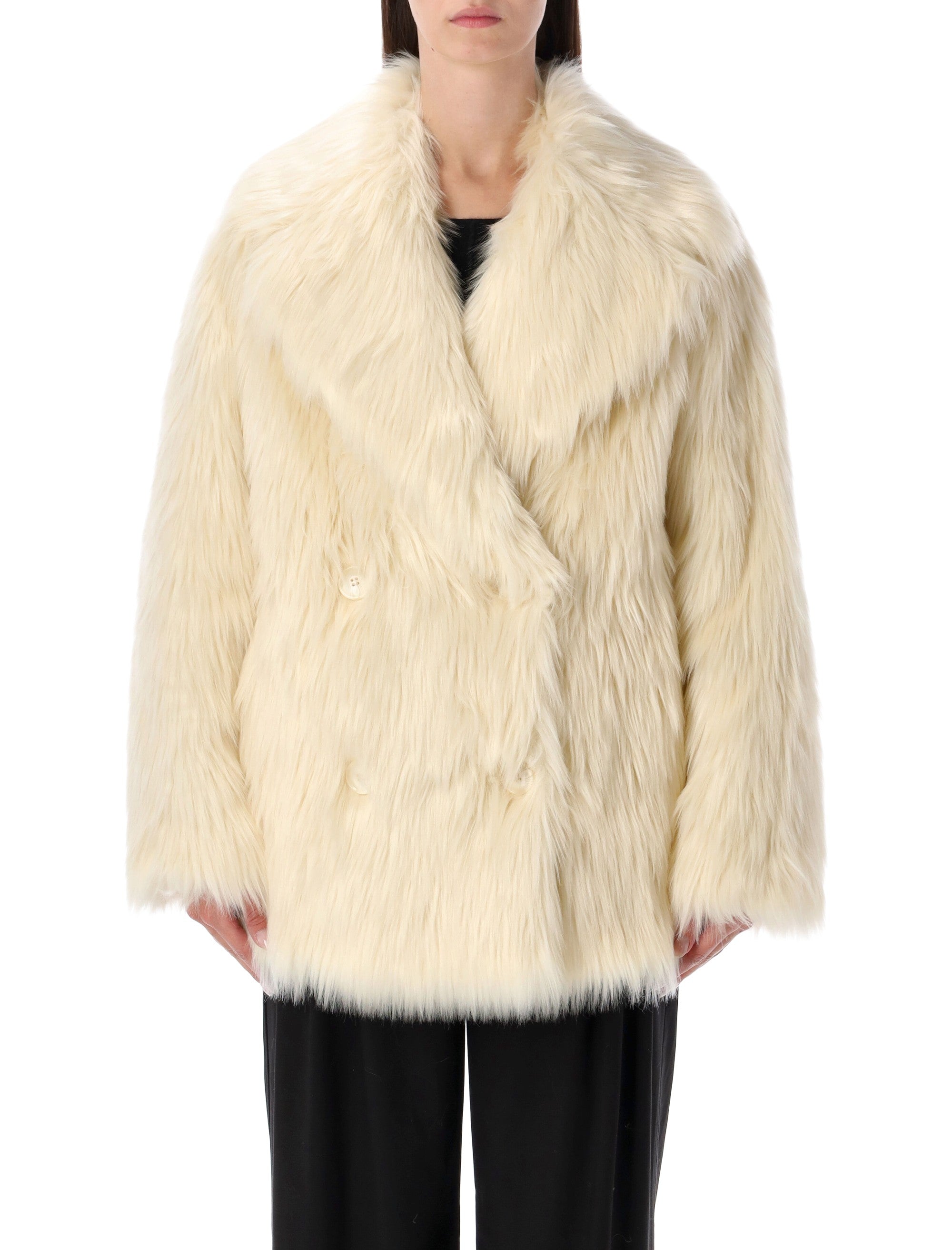 Stand Studio Katalina faux fur coat White Acrylic Jacket