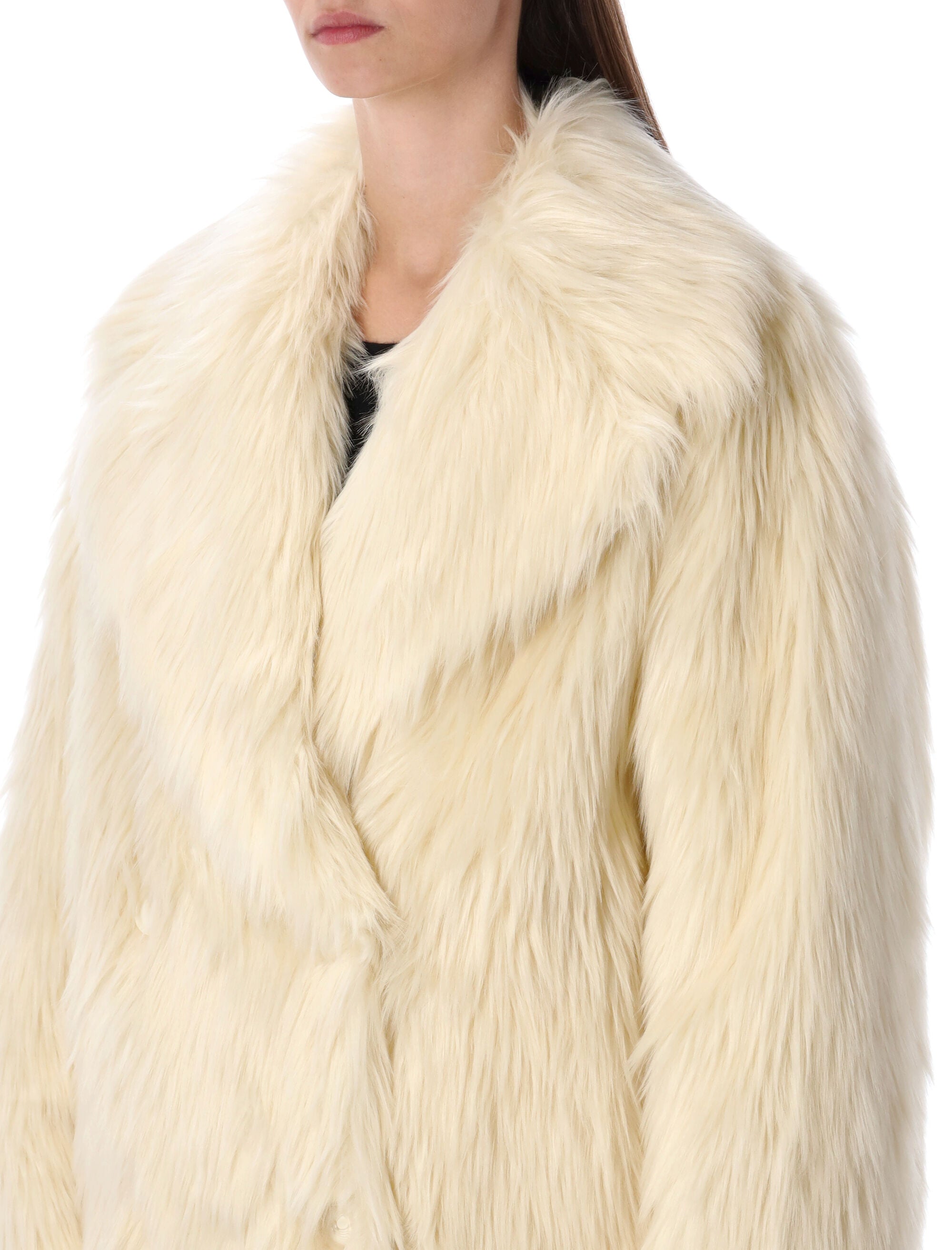 Stand Studio Katalina faux fur coat White Acrylic Jacket