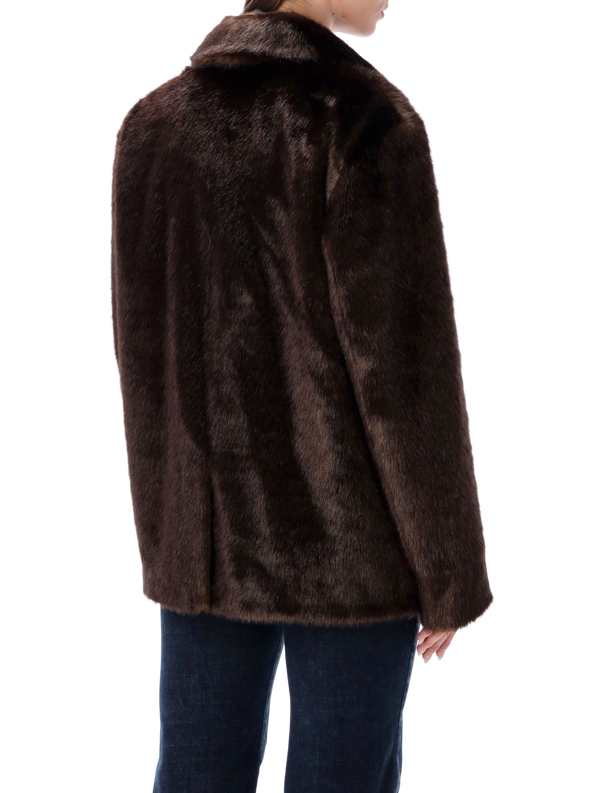 Stand Studio Evyn faux fur jacket Brown Modacrylic