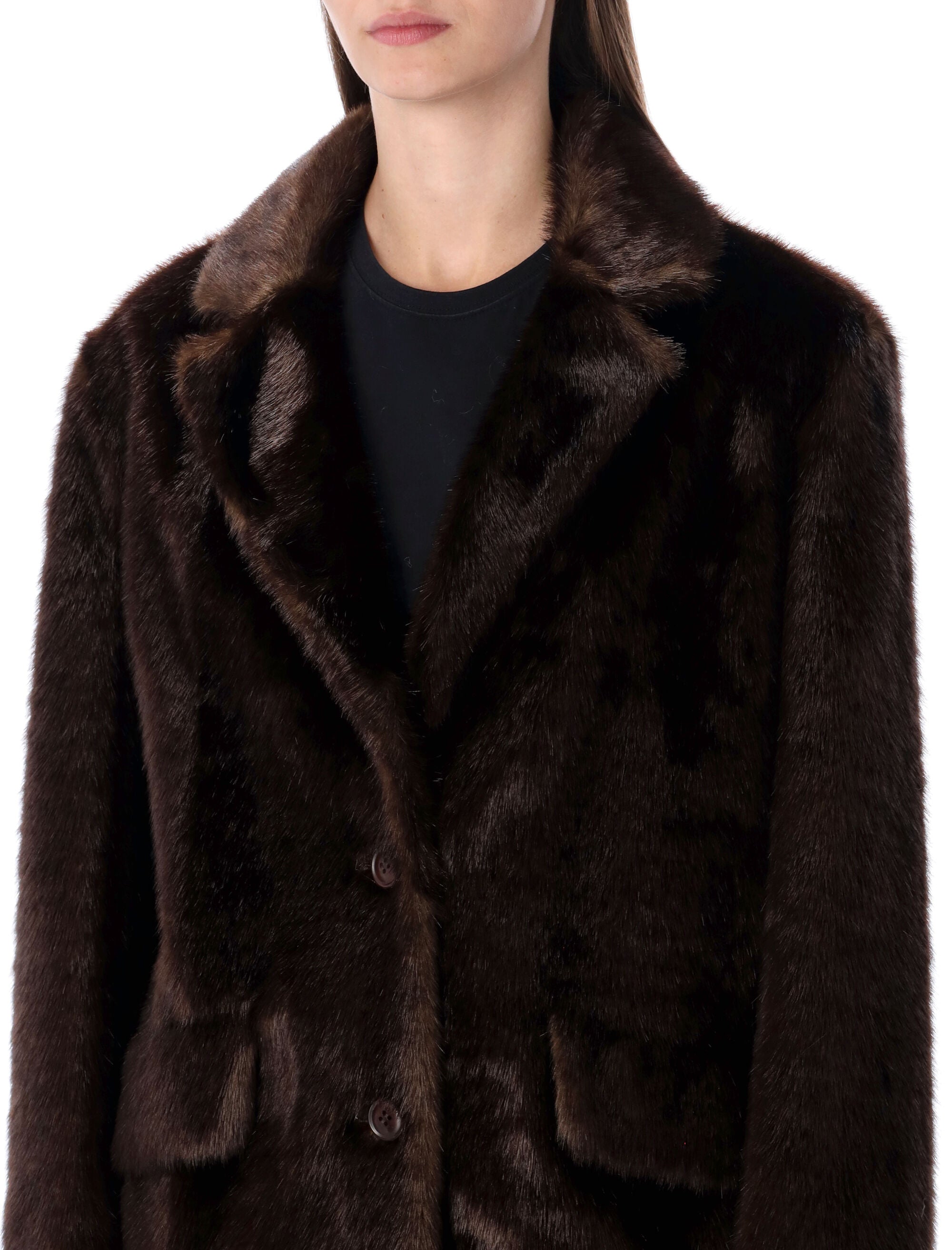 Stand Studio Evyn faux fur jacket Brown Modacrylic