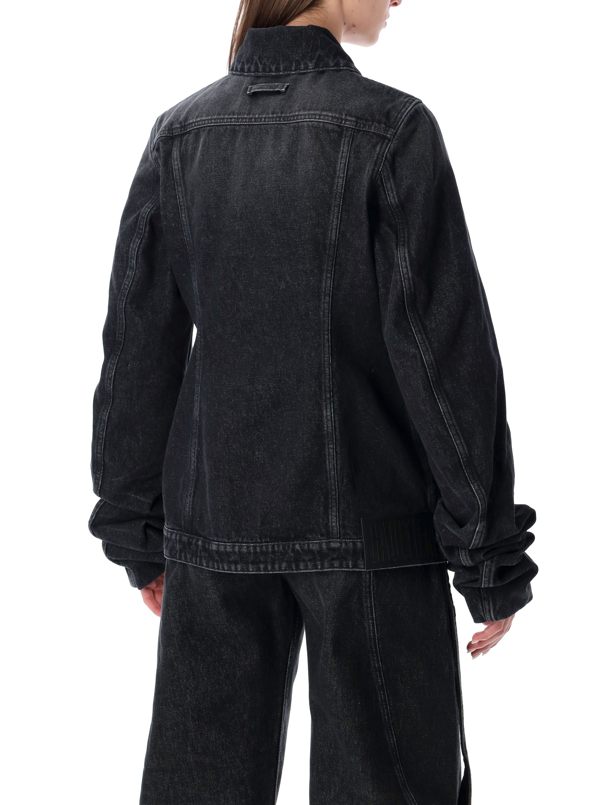 Black Oversized-Sleeve Denim Jacket Jean Paul Gaultier Vintage Cotton