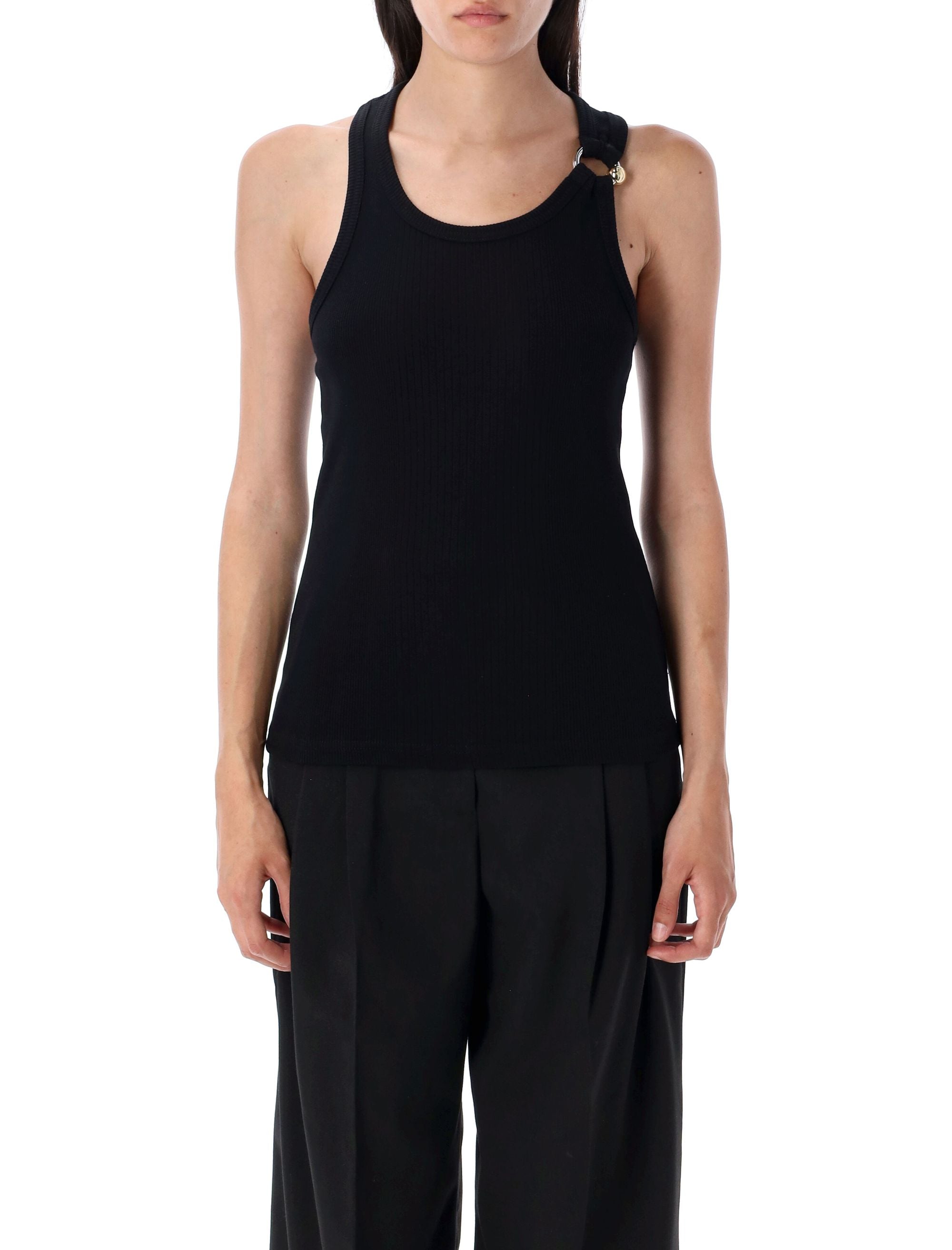 Piercing tank top Black Cotton
