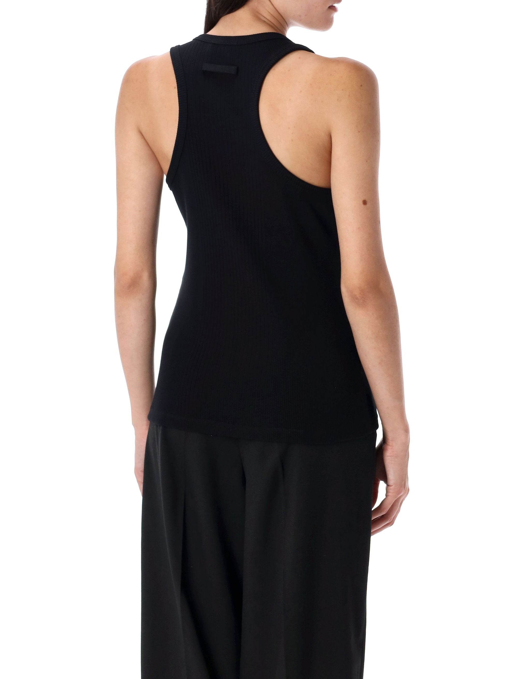 Piercing tank top Black Cotton