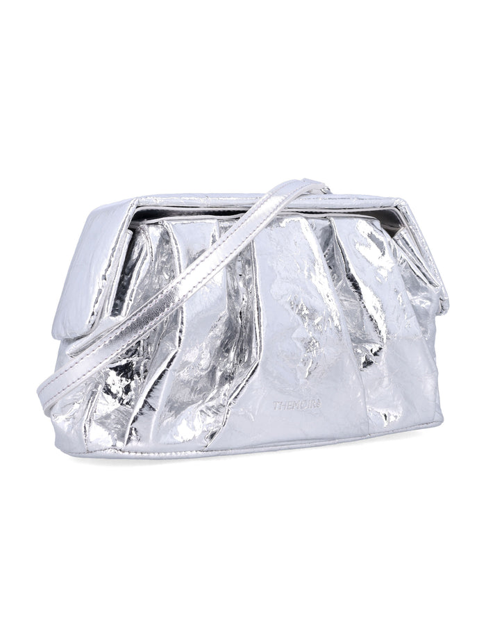 Themoirè Afrodite metallic silver clutch Pineapple Fibre