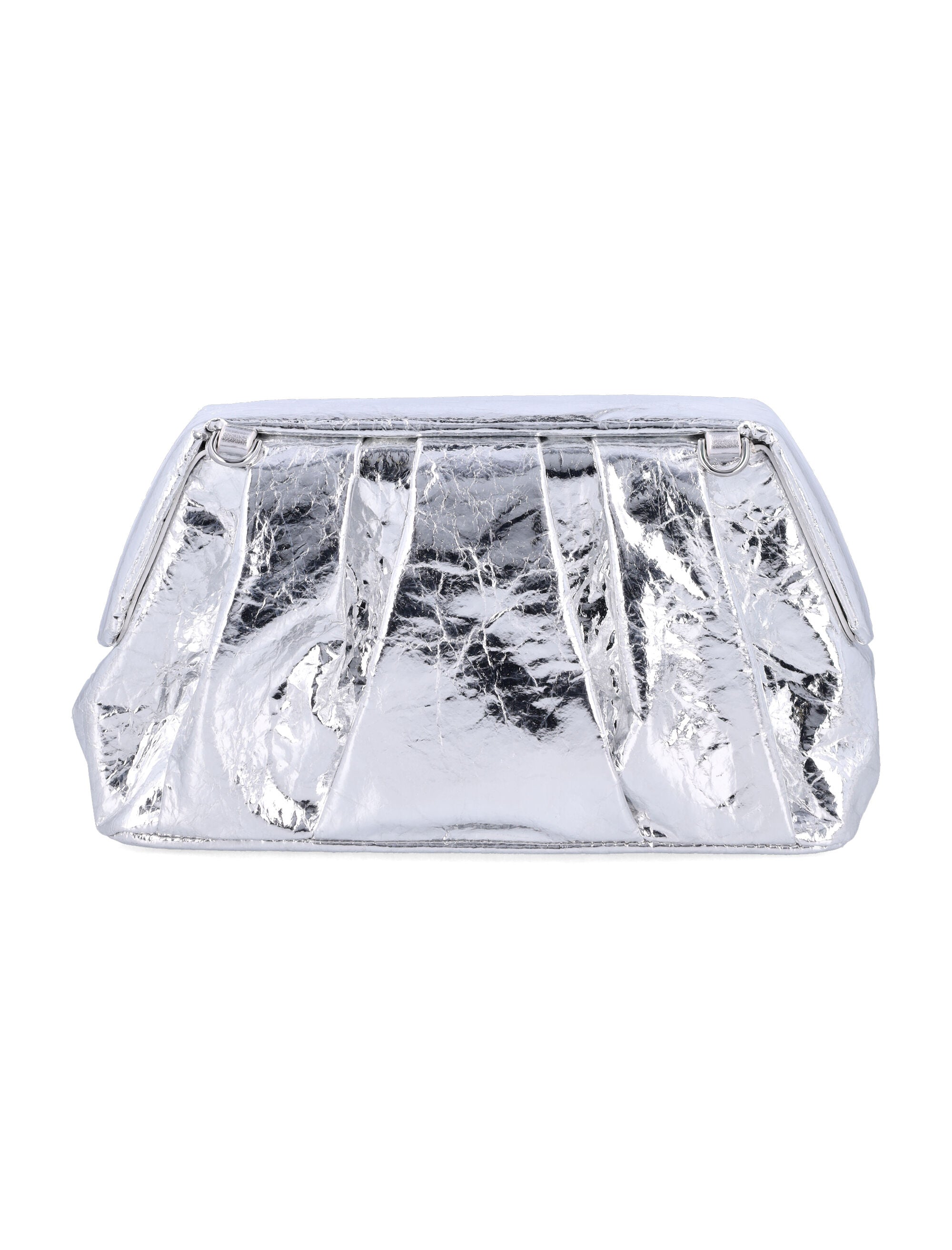 Themoirè Afrodite metallic silver clutch Pineapple Fibre