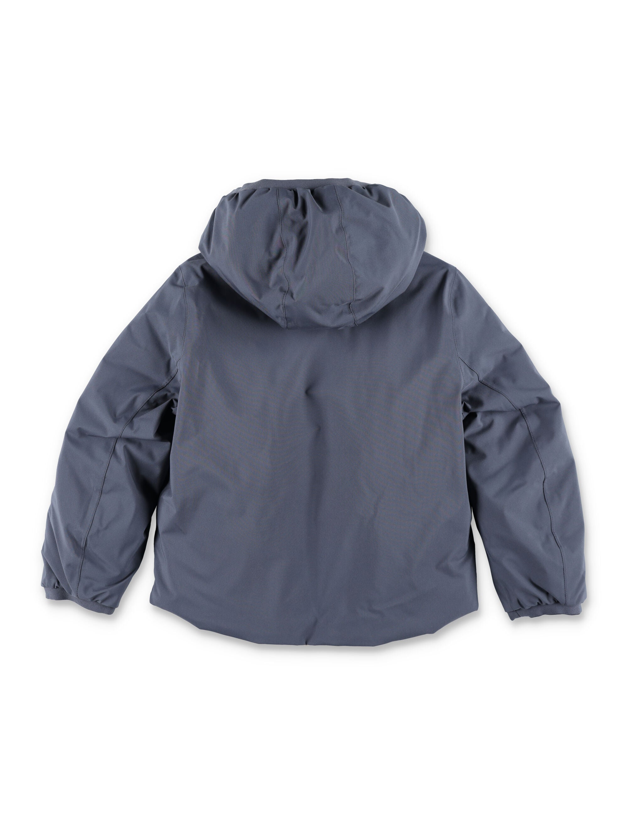 K-Way Reversible Hooded Down Jacket for kid Blue/beige Polyester Lining