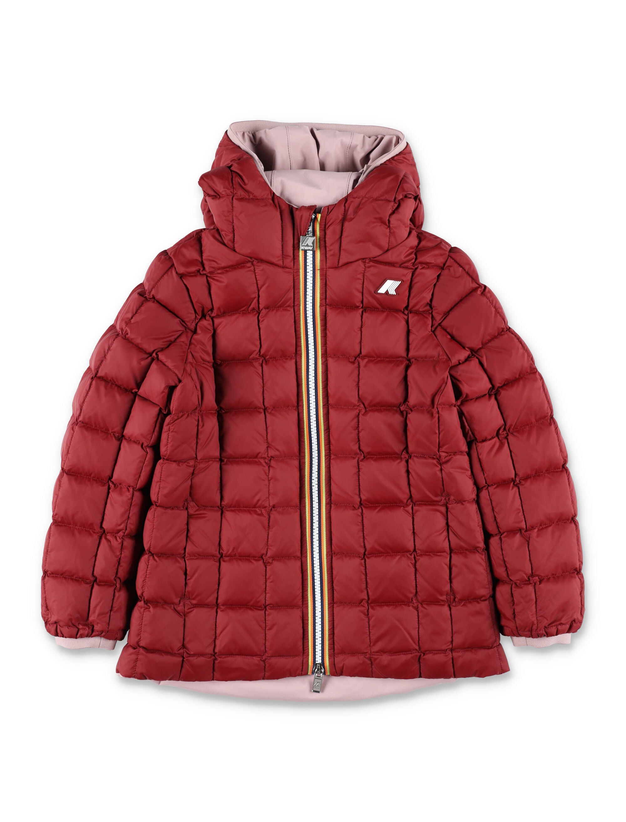 K-Way Kid Sophie Thermo Plus Reversible Hooded Down Jacket Pink/burgundy Polyester Lining
