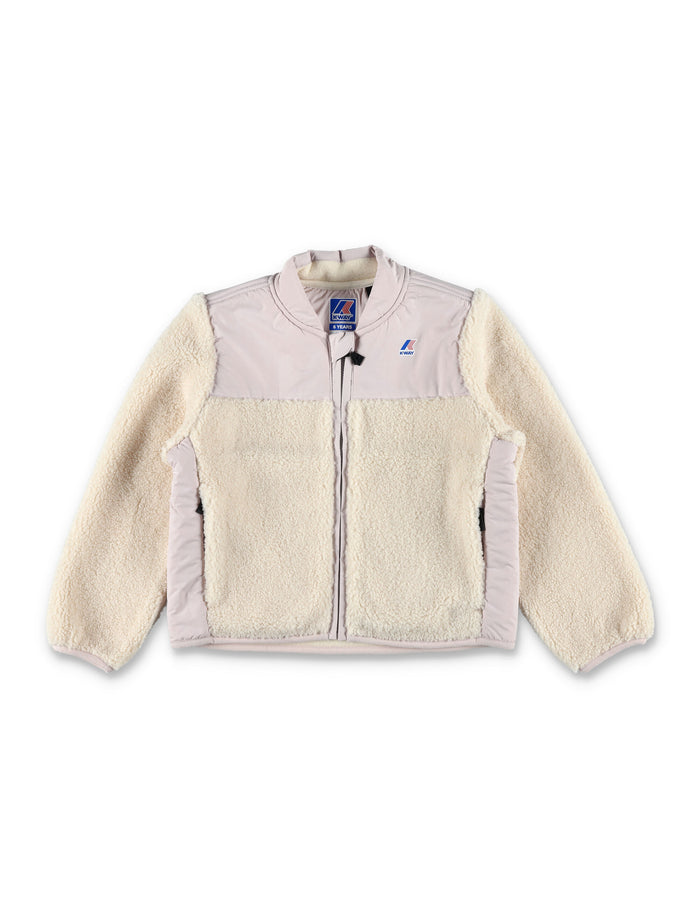 K-Way Kids short sherpa effect jacket Beige/rose Polyester