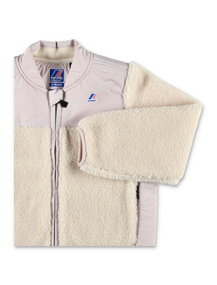 K-Way Kids short sherpa effect jacket Beige/rose Polyester