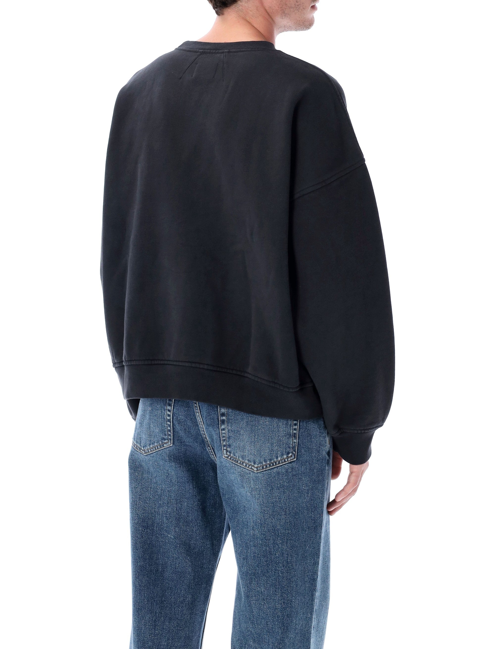Rhude Dinero cotton crewneck sweatshirt Vintage Black
