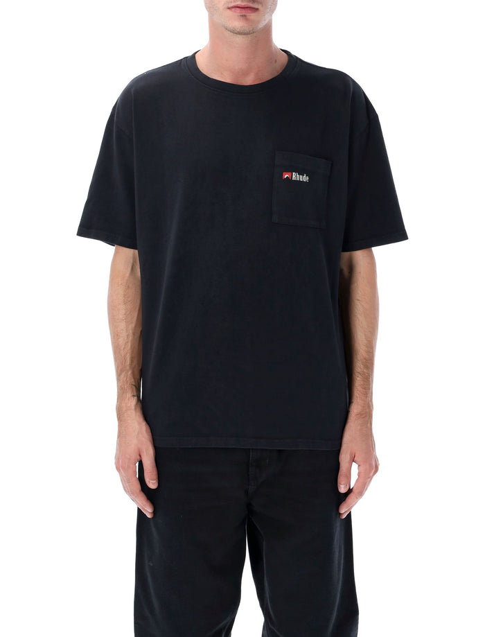 Rhude Moonlight Wolf pocket t-shirt Vintage Black Cotton