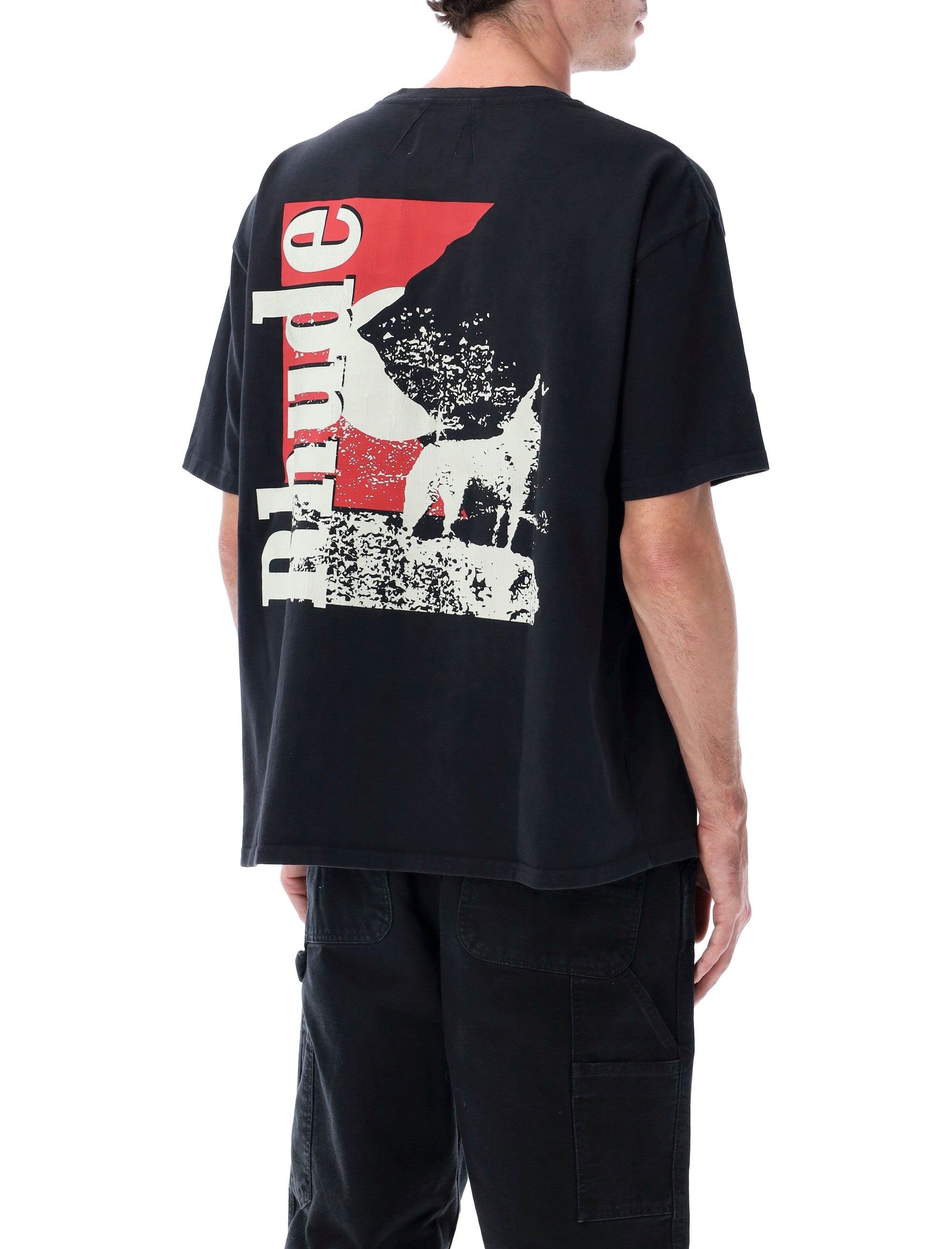 Rhude Moonlight Wolf pocket t-shirt Vintage Black Cotton