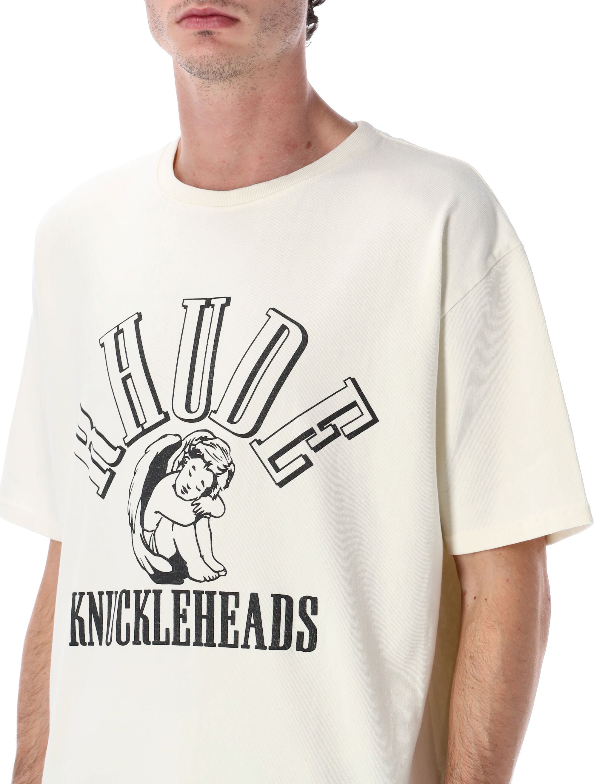 Rhude Knuckleheads graphic t-shirt Vintage White Cotton