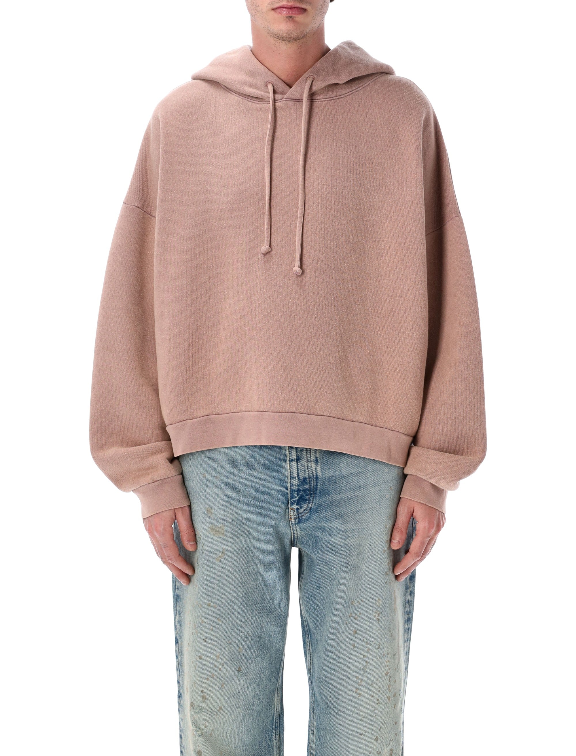 Acne Studios rubber stamp logo hoodie Lavender Purple Organic Cotton Sweatshirt