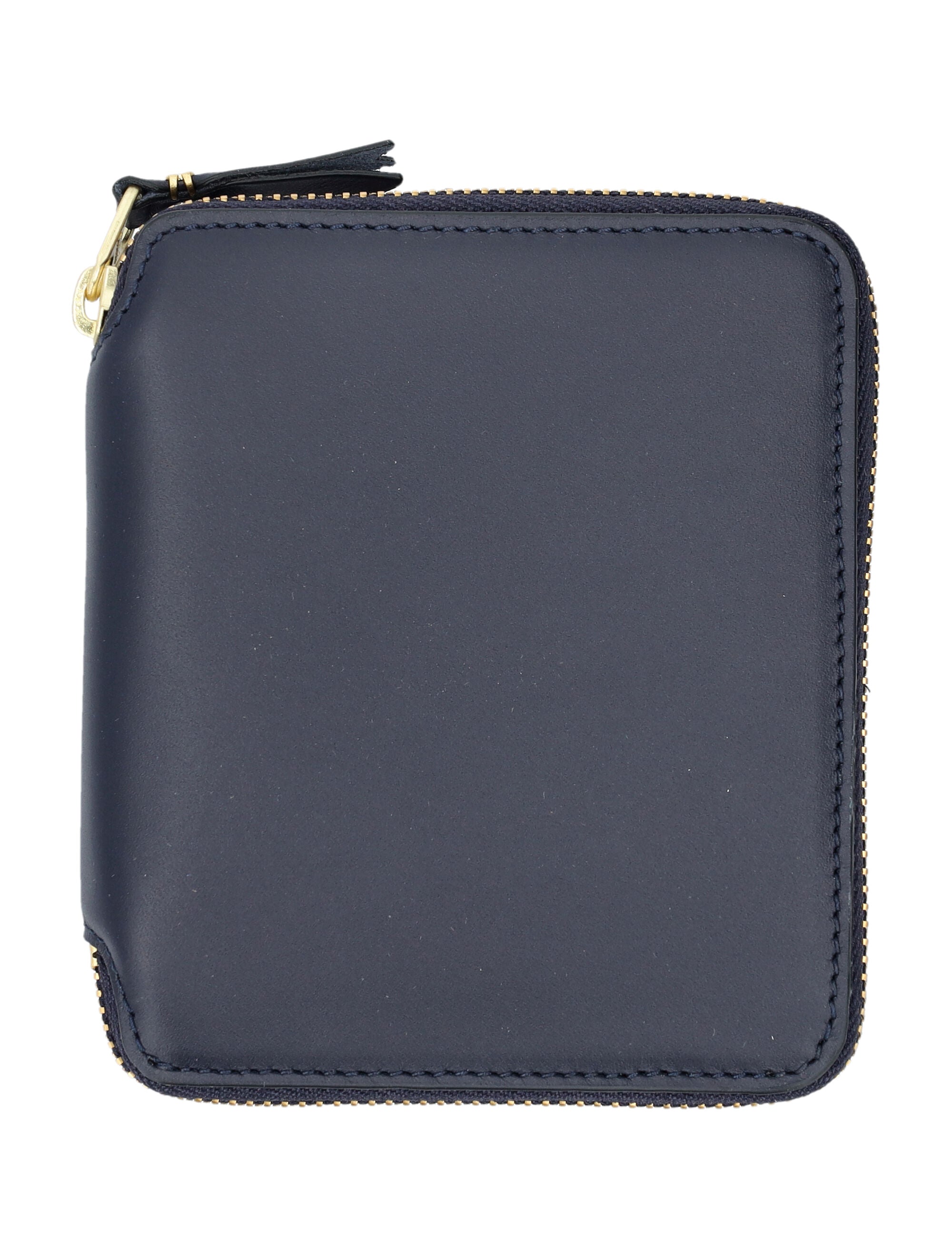 Vertical zip around wallet Navy Calfskin