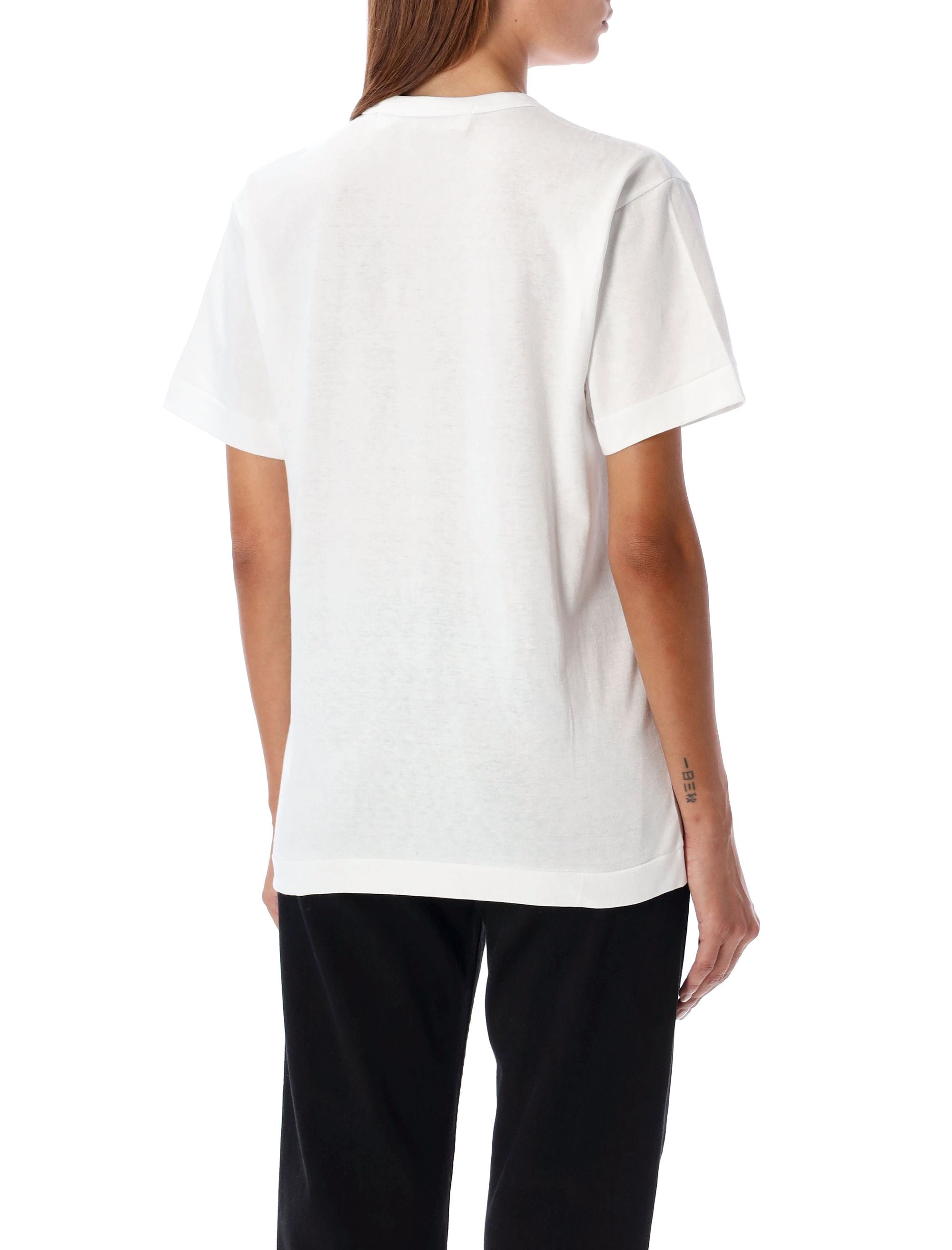 Double patch t-shirt White Cotton Tshirt
