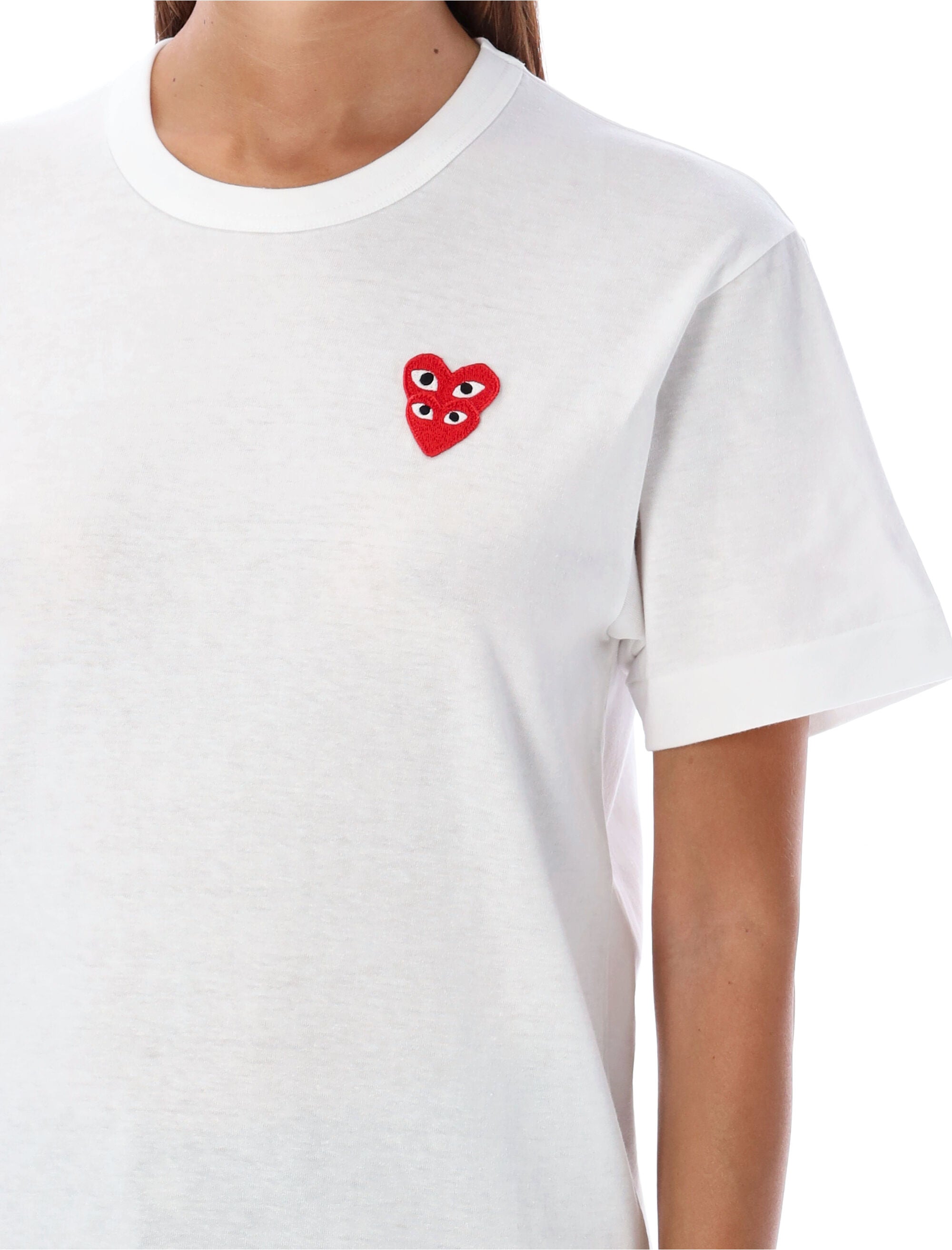 Double patch t-shirt White Cotton Tshirt