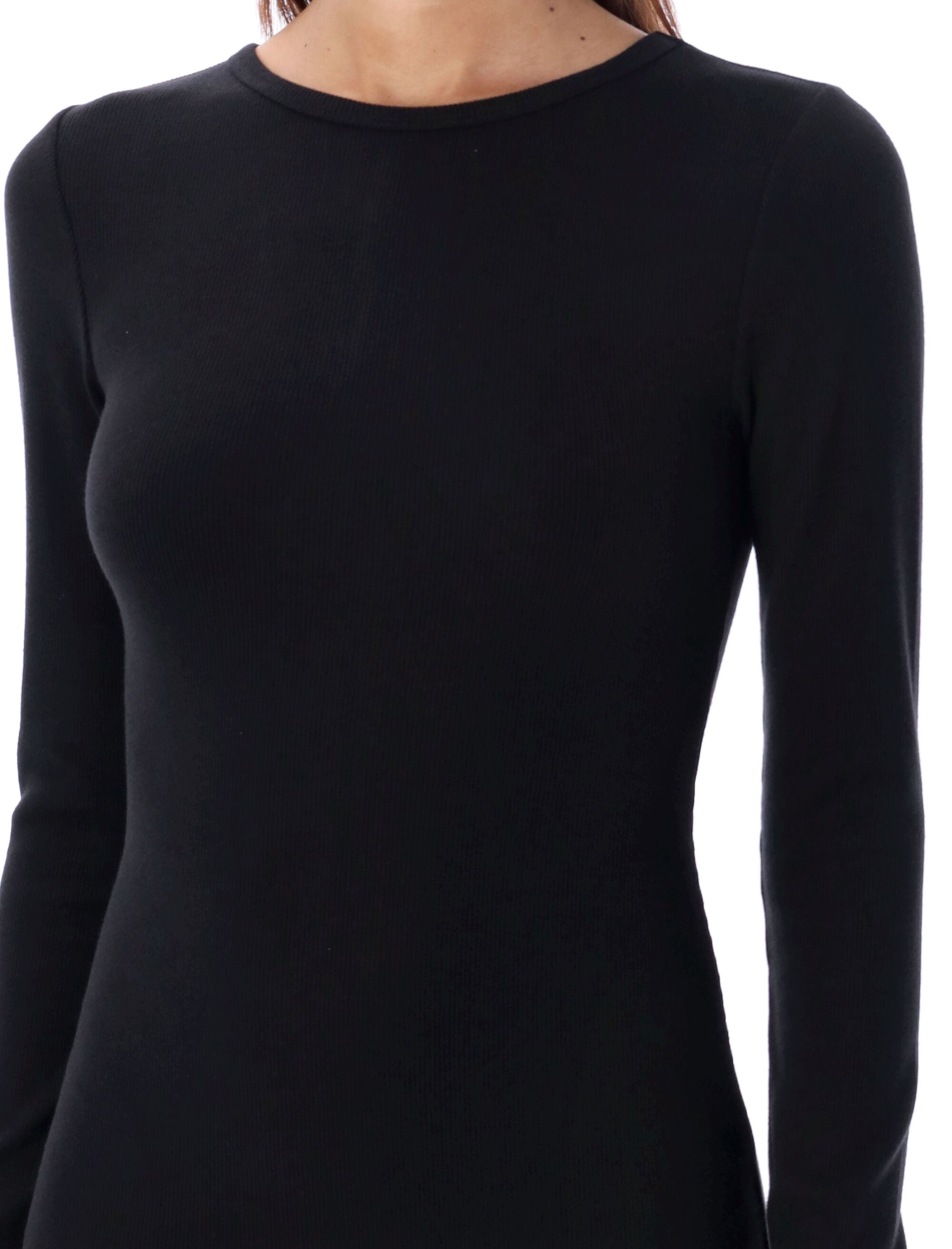 Long sleeve maxi dress Black Cotton
