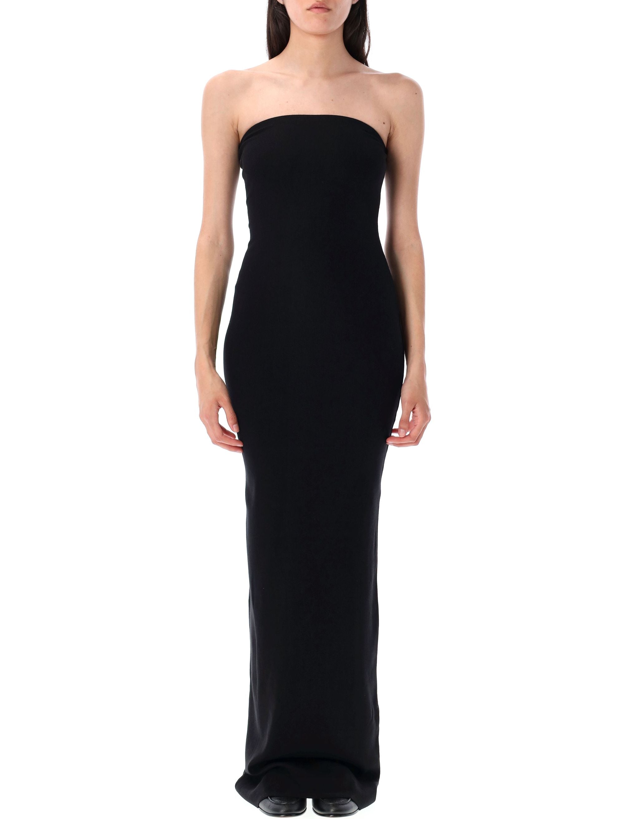 Tube maxi dress Black Cotton
