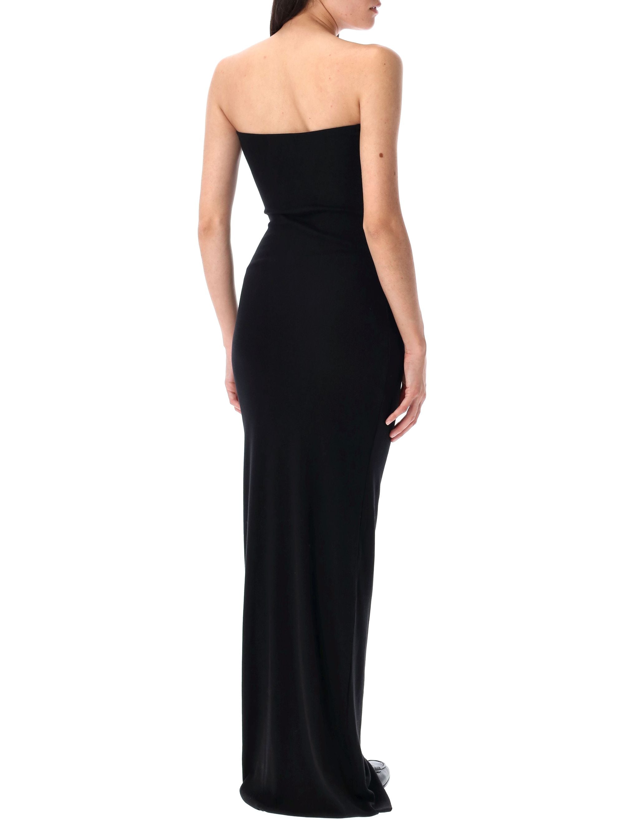 Tube maxi dress Black Cotton