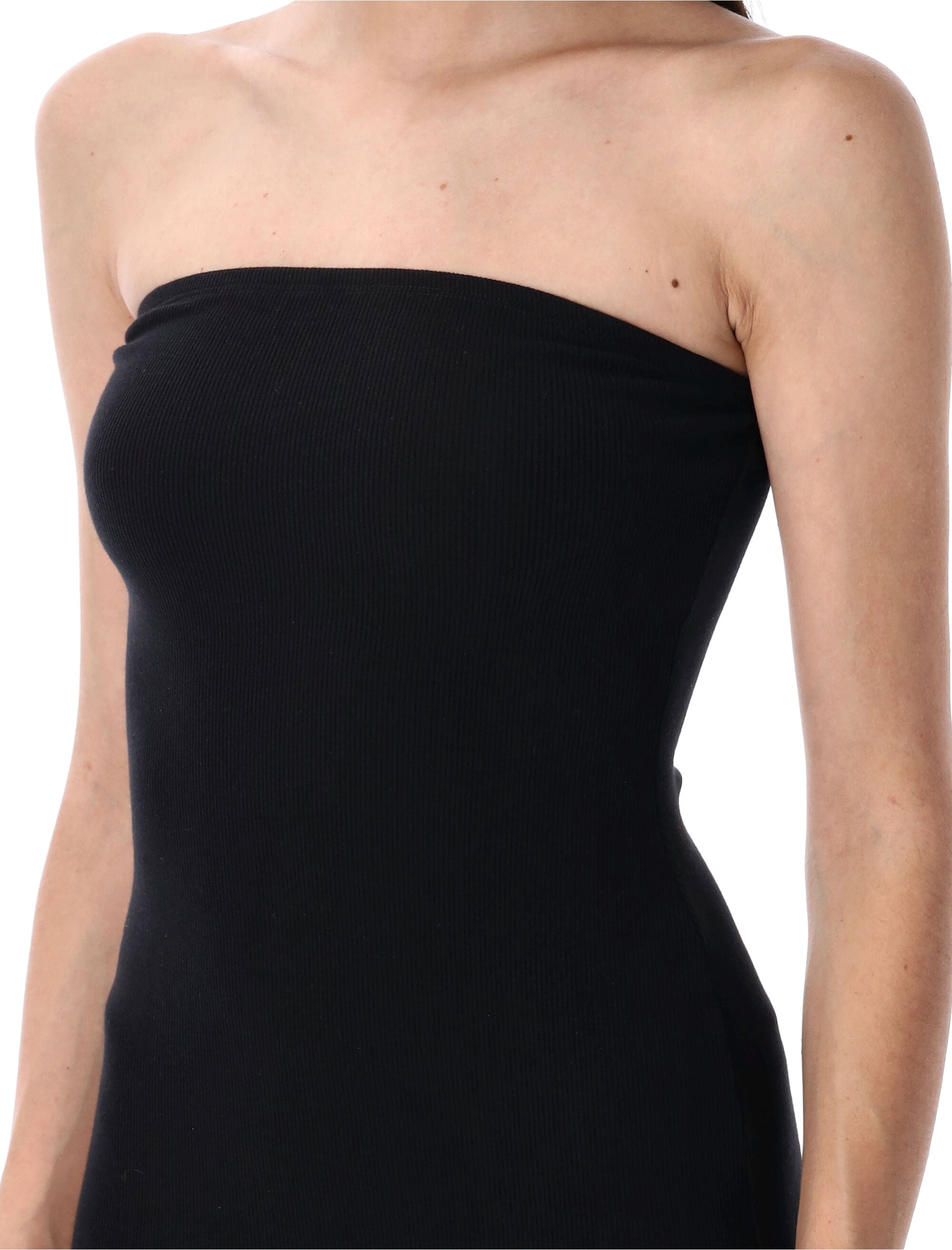 Tube maxi dress Black Cotton