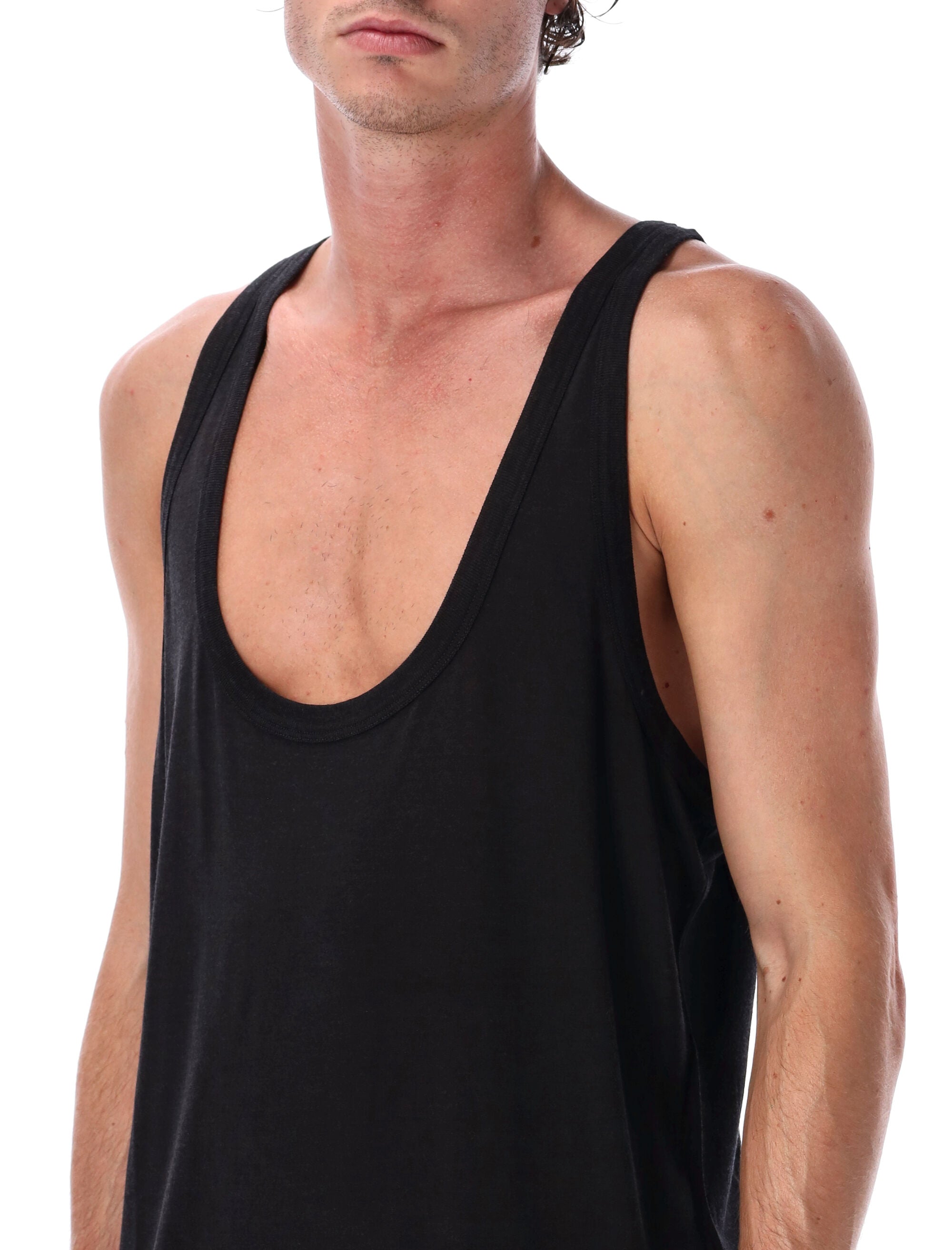Rick Owens Pony Tank Wool and Silk Black New