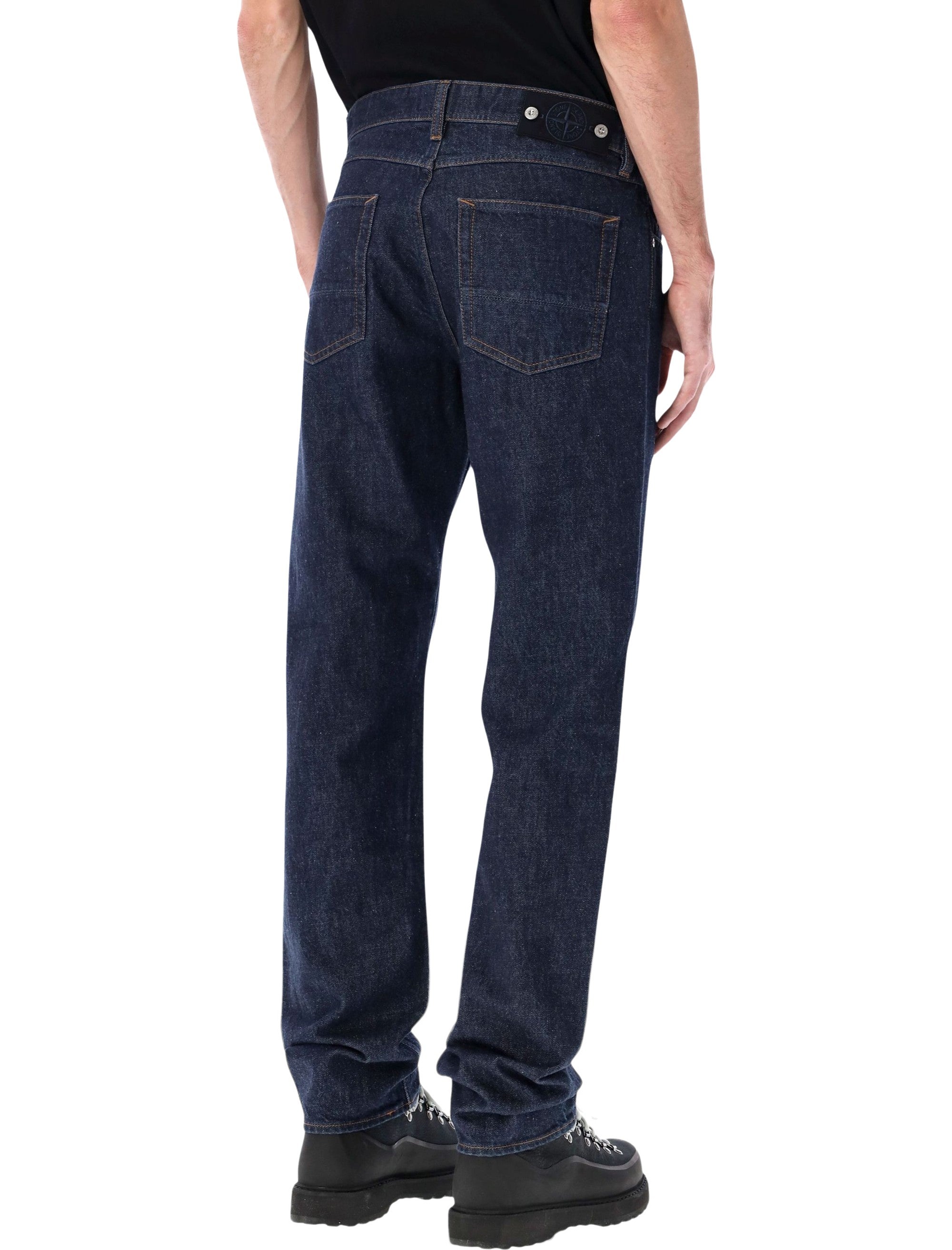 Stone Island indigo rinsed denim jeans Dk Blue Cotton