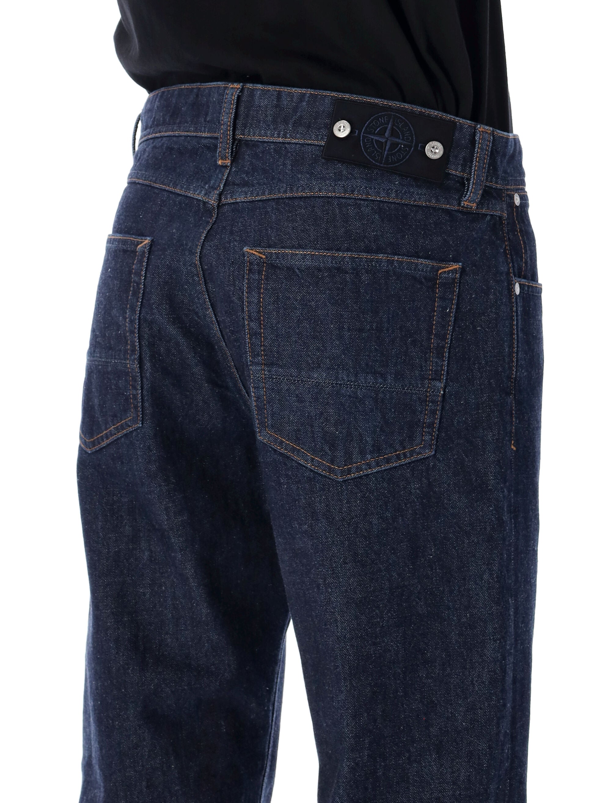 Stone Island indigo rinsed denim jeans Dk Blue Cotton