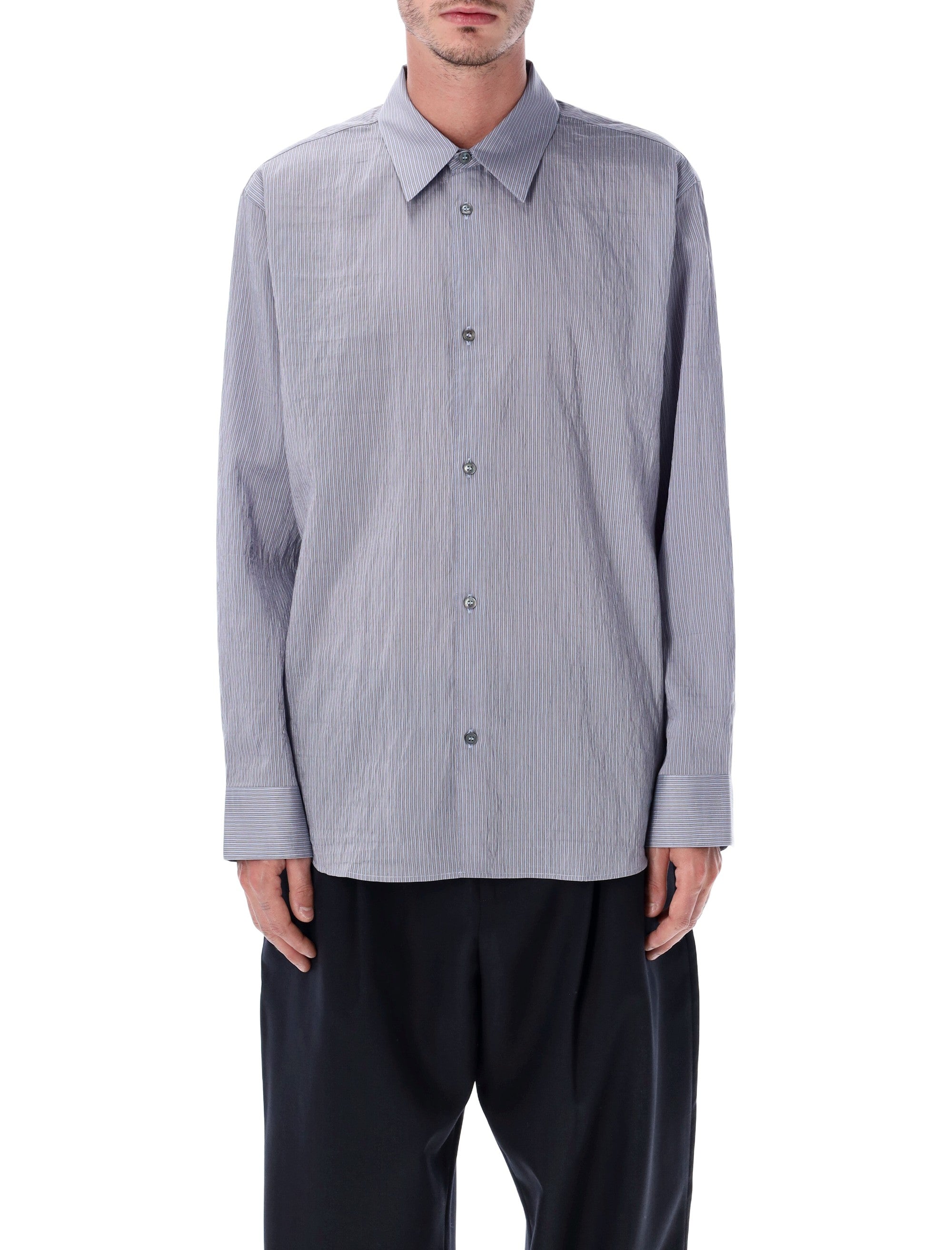 Studio Nicholson View Lilac Striped Lyocell Shirt Stripe