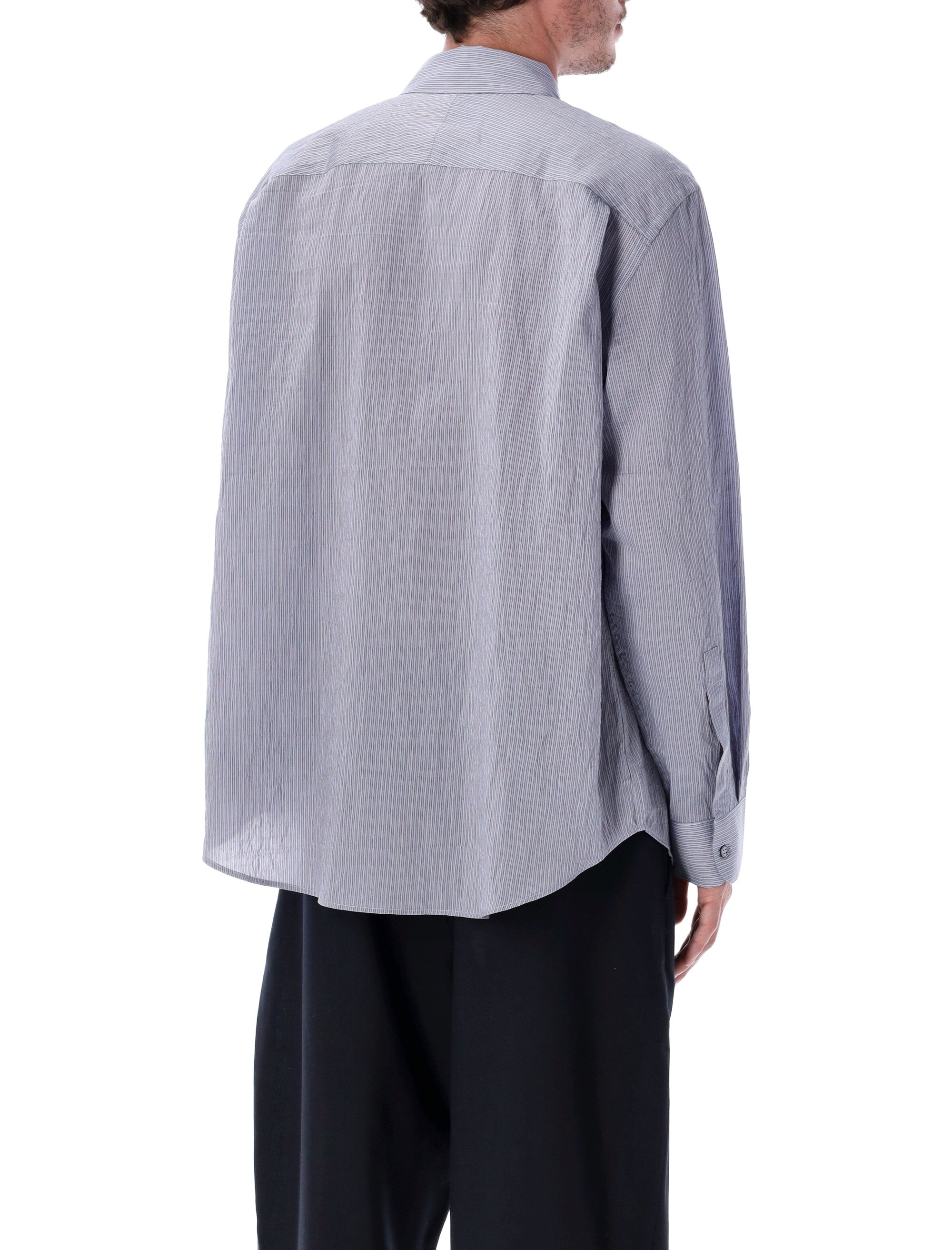 Studio Nicholson View Lilac Striped Lyocell Shirt Stripe