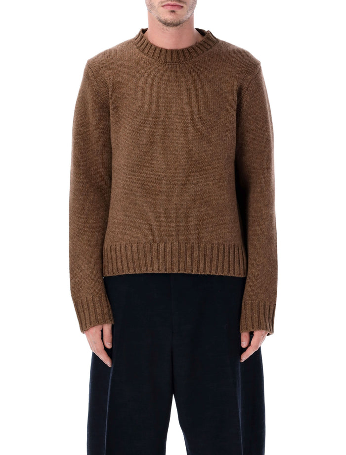 Studio Nicholson Cree Yak And Merino Wool Knit Sweater Caramel