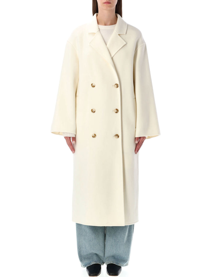 Borneo Oversized Wool and Cashmere Coat Ivory