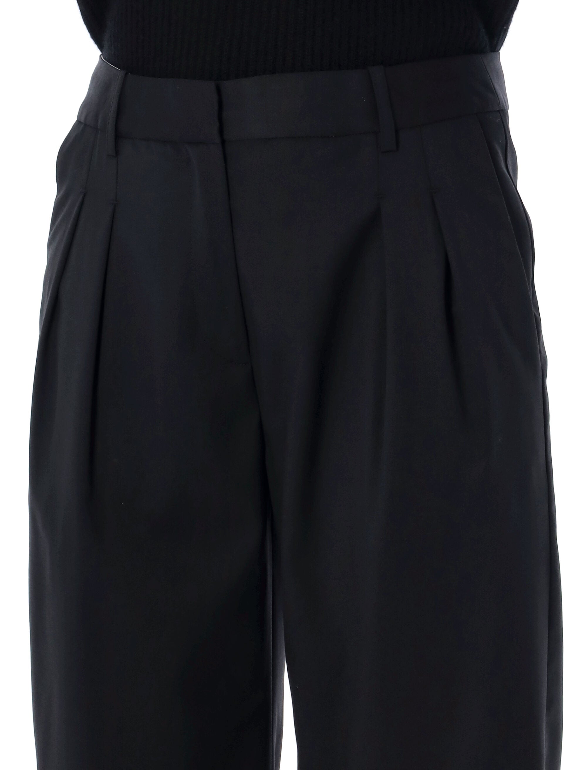 Sbiru pants Black Wool Super 120's