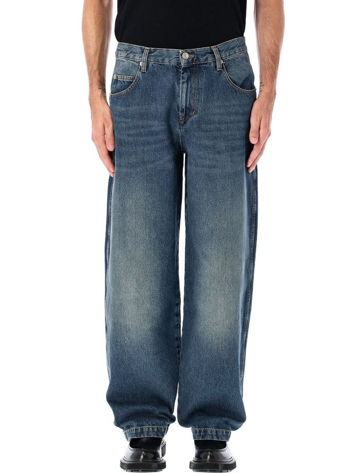 Marant Jorje wide-leg denim jeans Faded Blue Cotton