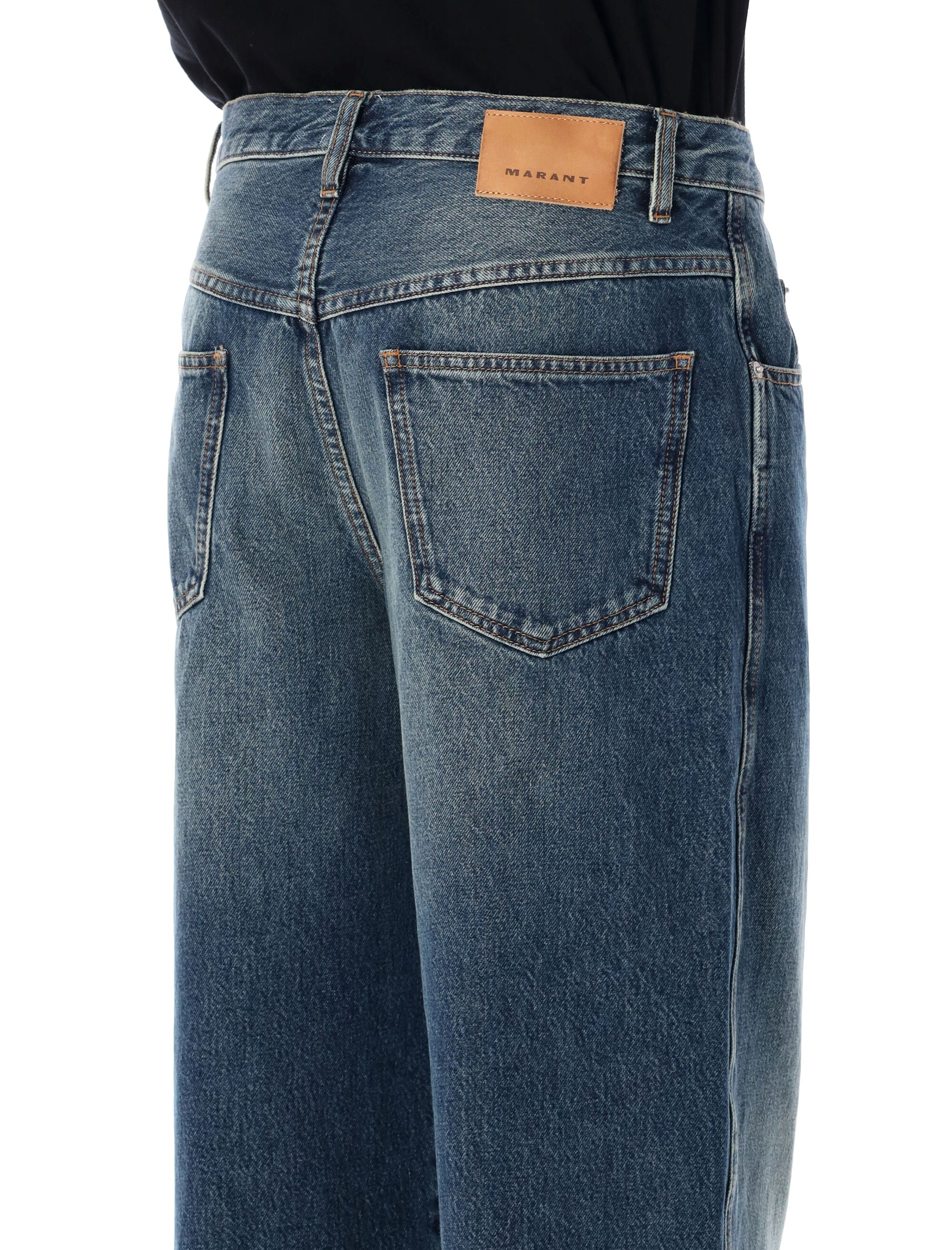 Marant Jorje wide-leg denim jeans Faded Blue Cotton