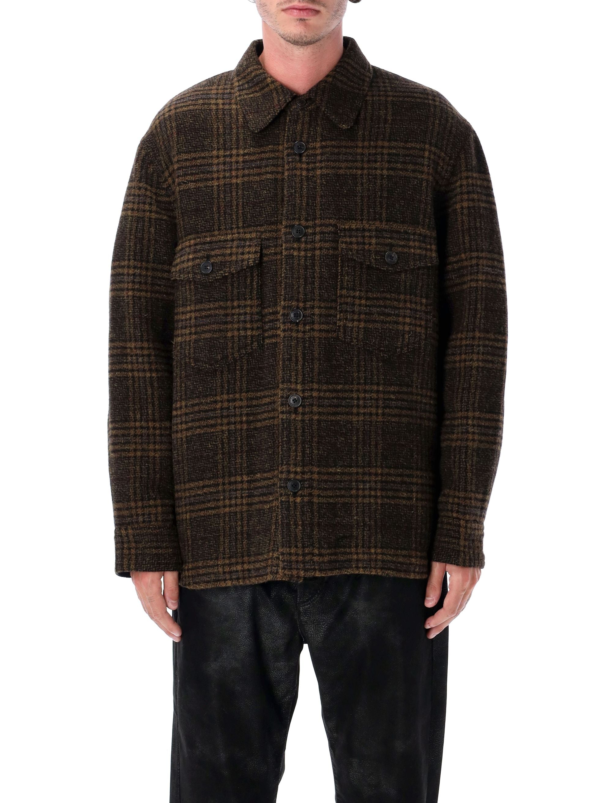 Kervey jacket Khaki Check Virgin Wool Lining