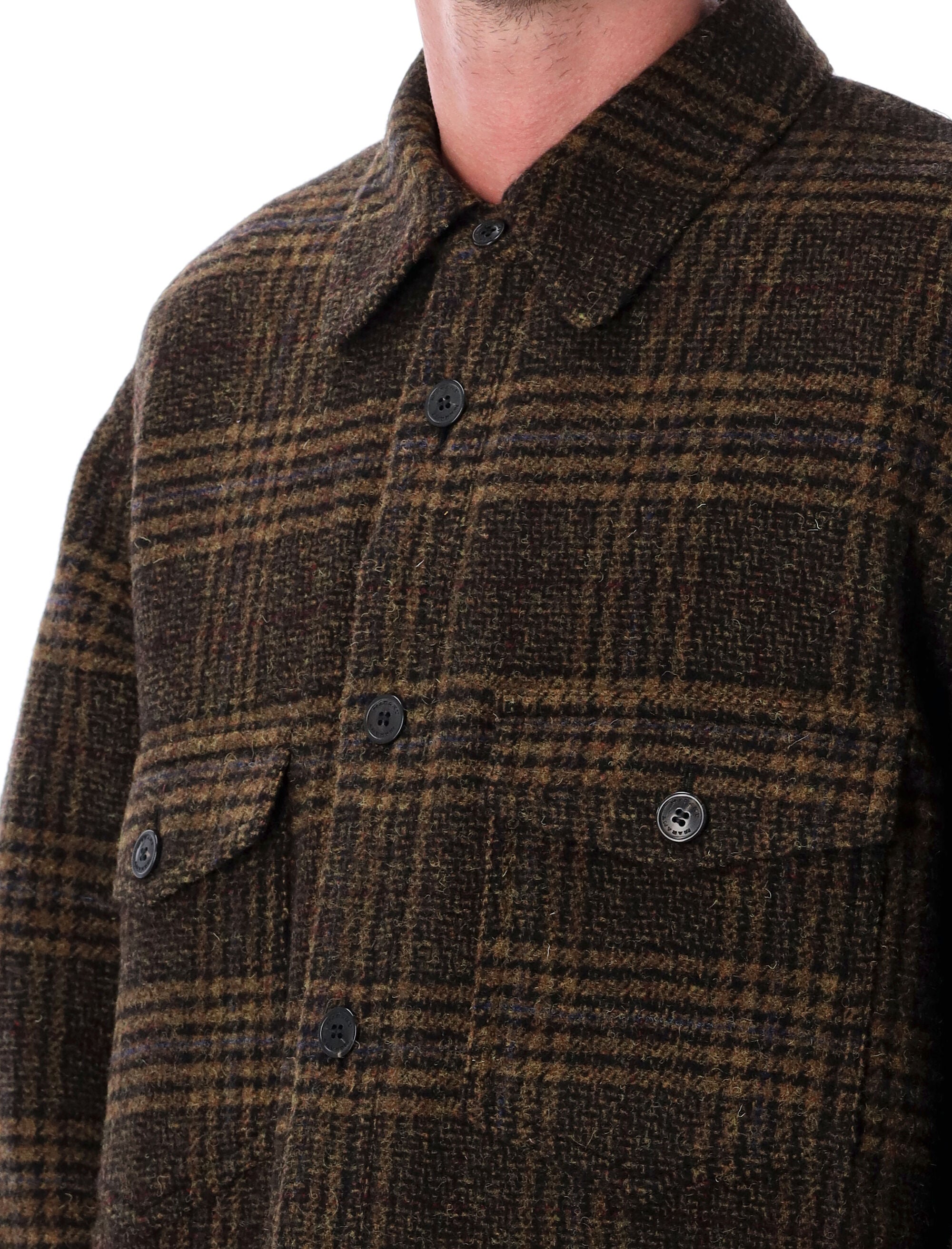 Kervey jacket Khaki Check Virgin Wool Lining