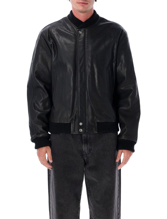 Blaike leather bomber jacket Black Lamb
