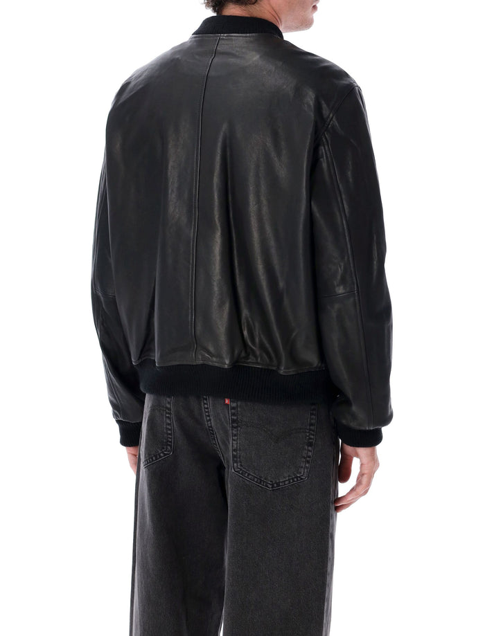 Blaike leather bomber jacket Black Lamb